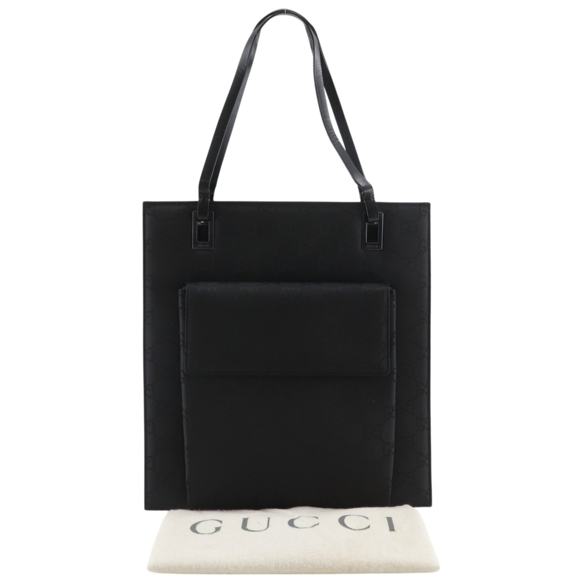 Gucci Black Nylon Canvas Tote Bag (Pre-Owned)