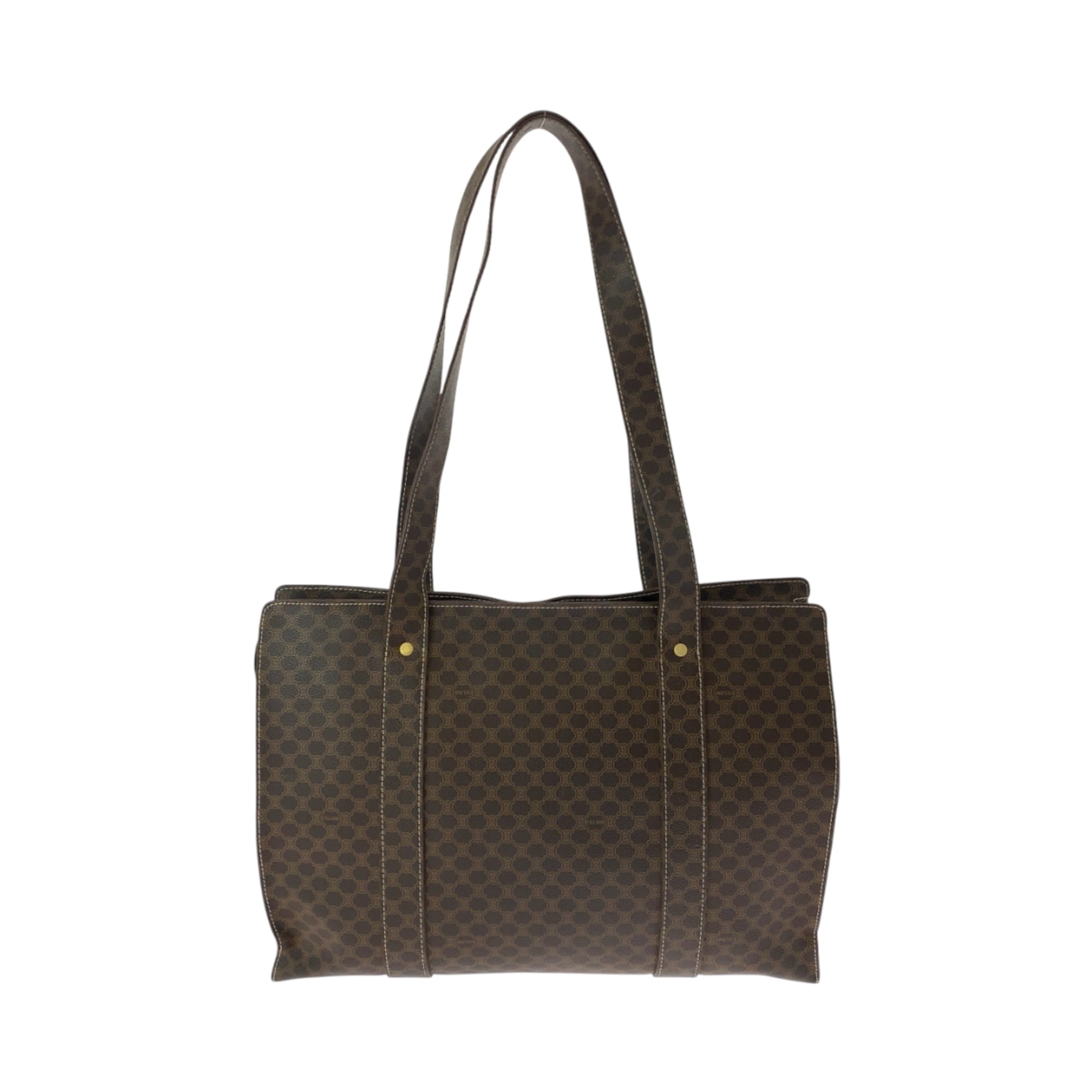 Celine Brown Pvc Shoulder Bag Tote Bag (Pre-Owned)