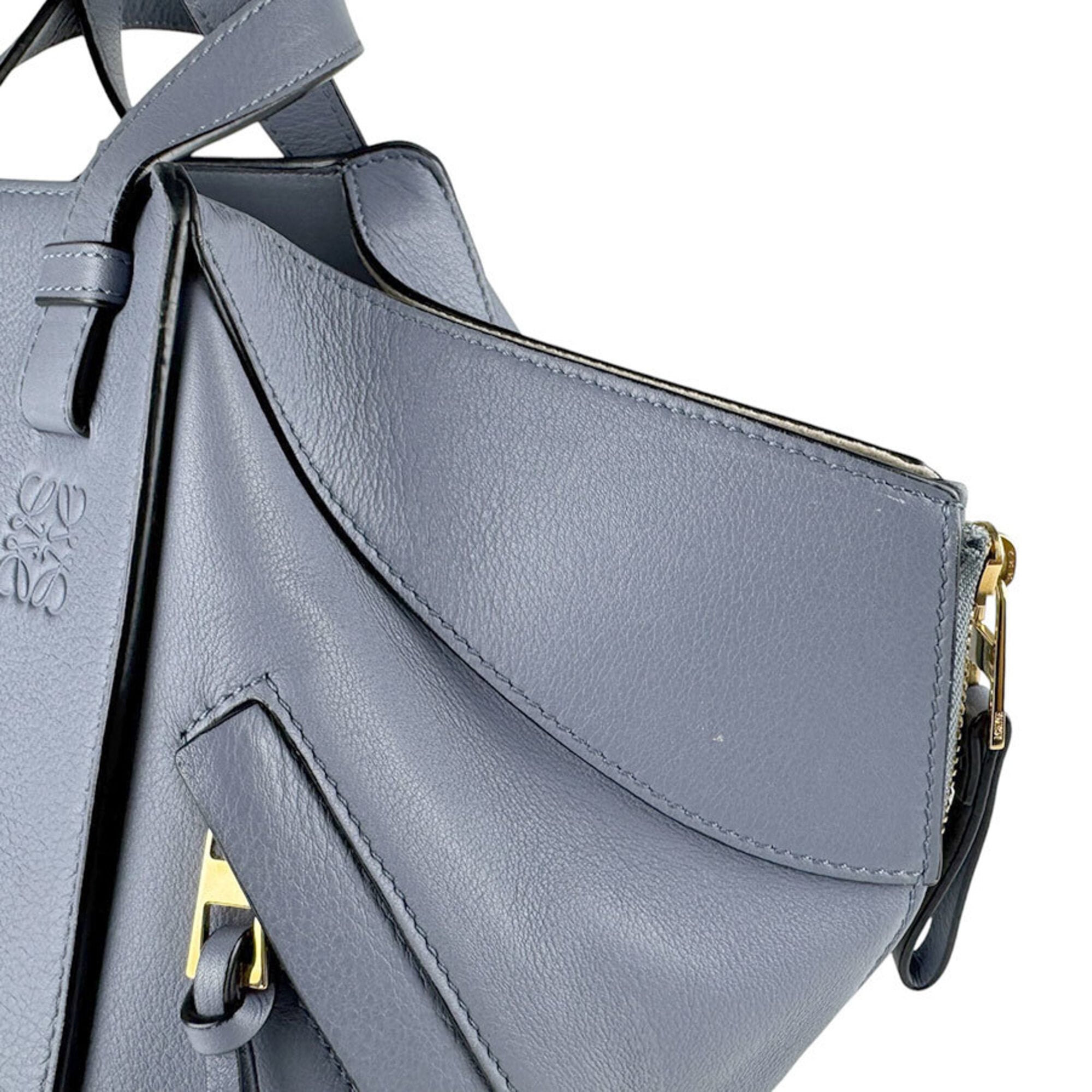 Loewe Blue Leather Handbag Shoulder Bag (Pre-Owned)