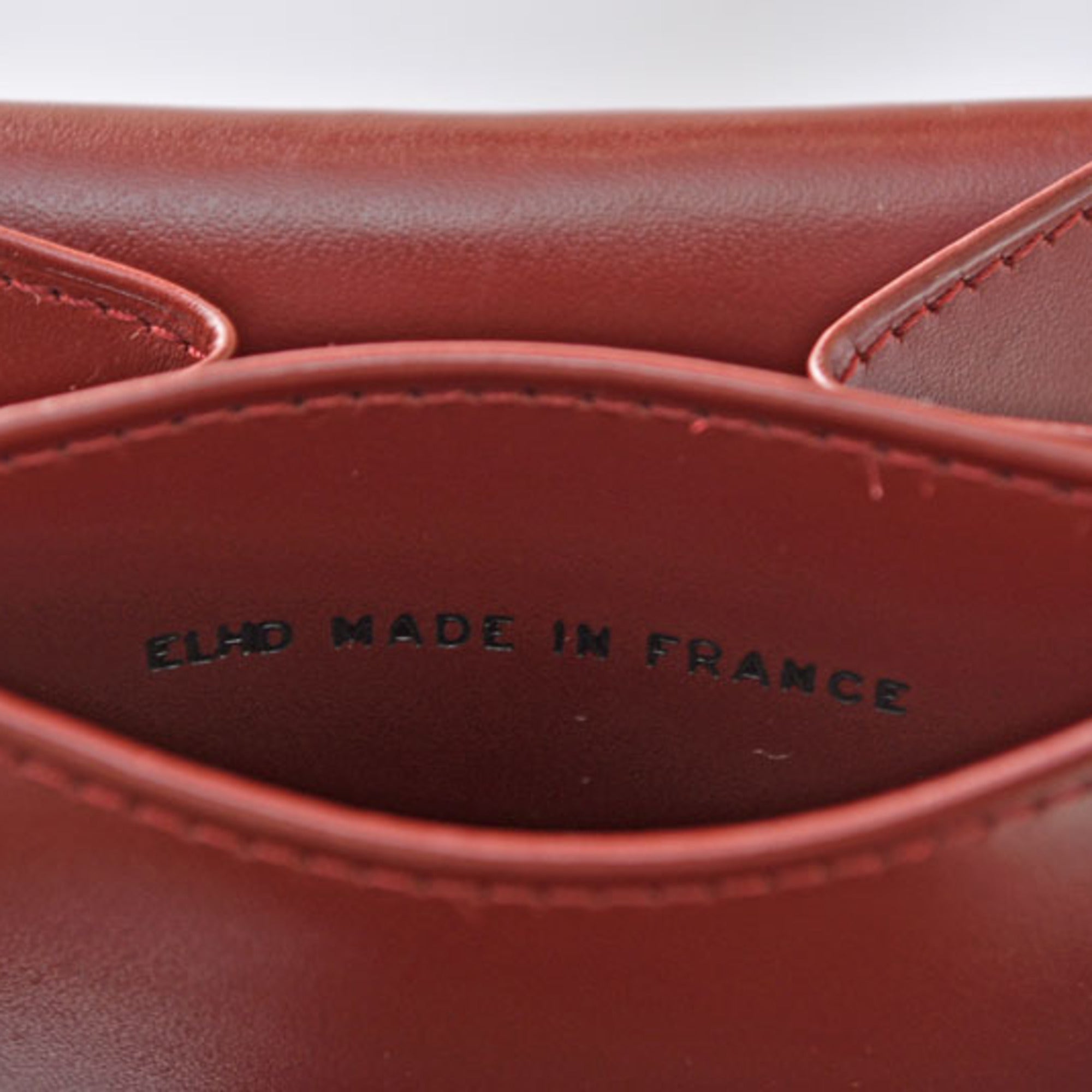 Cartier Bordeaux Leather Coin Purse/Coin Case (Pre-Owned)