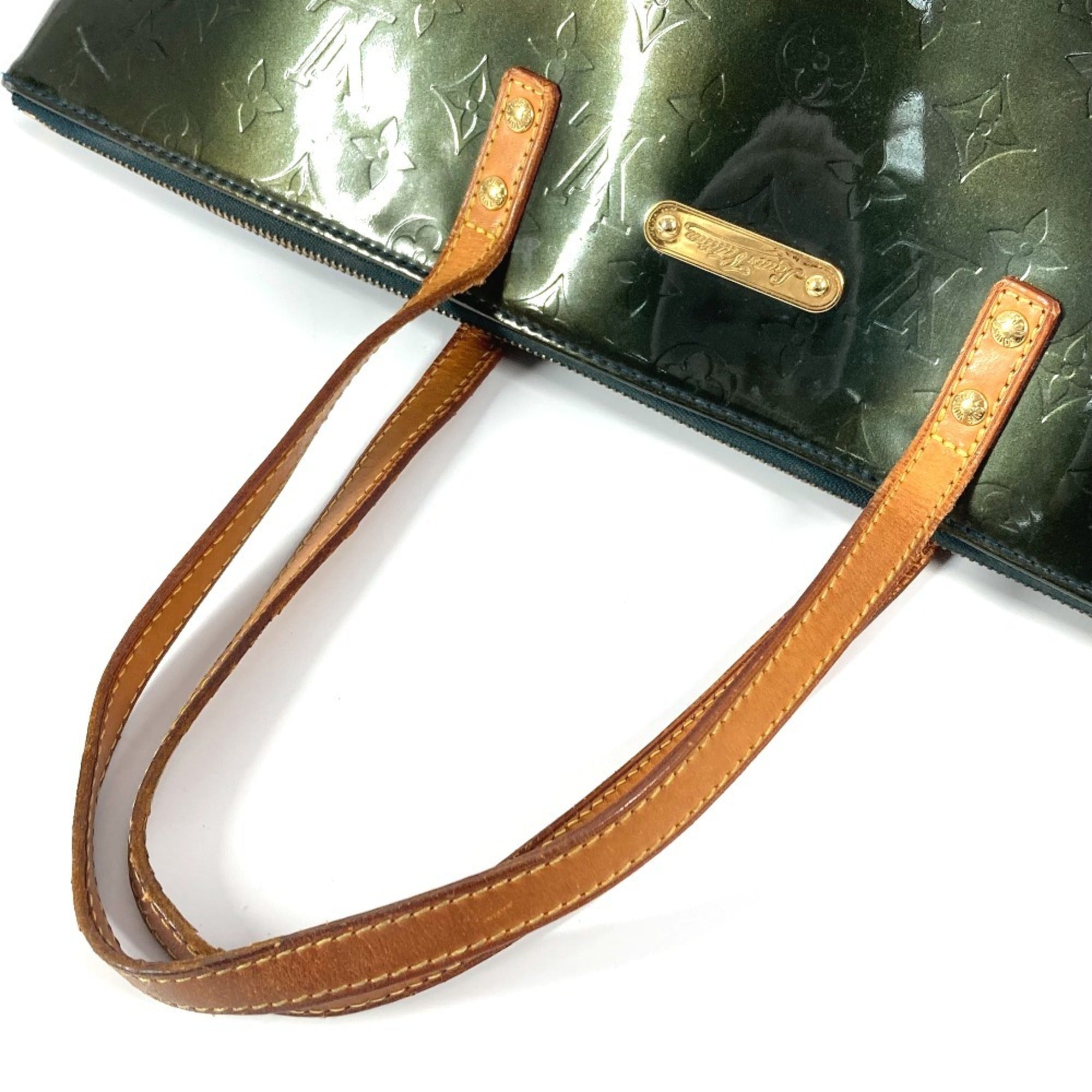 Louis Vuitton Blue Nuit Green Monogram Vernis Canvas Shoulder Bag Tote Bag (Pre-Owned)