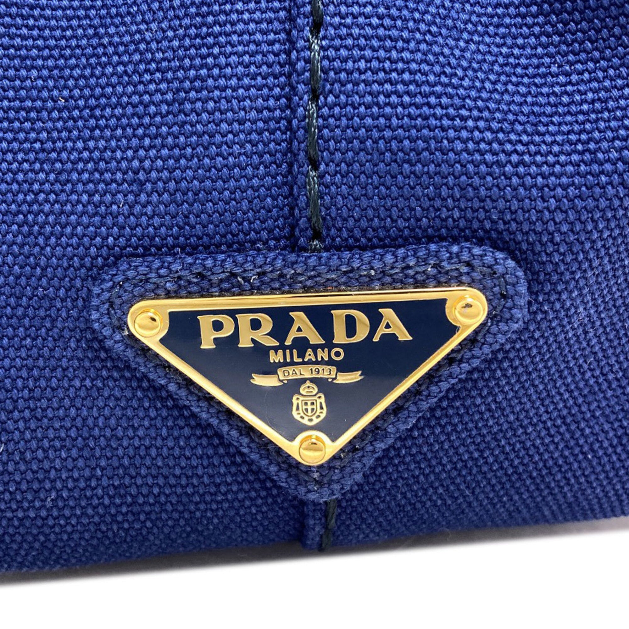 Prada Blue Canvas Handbag (Pre-Owned)