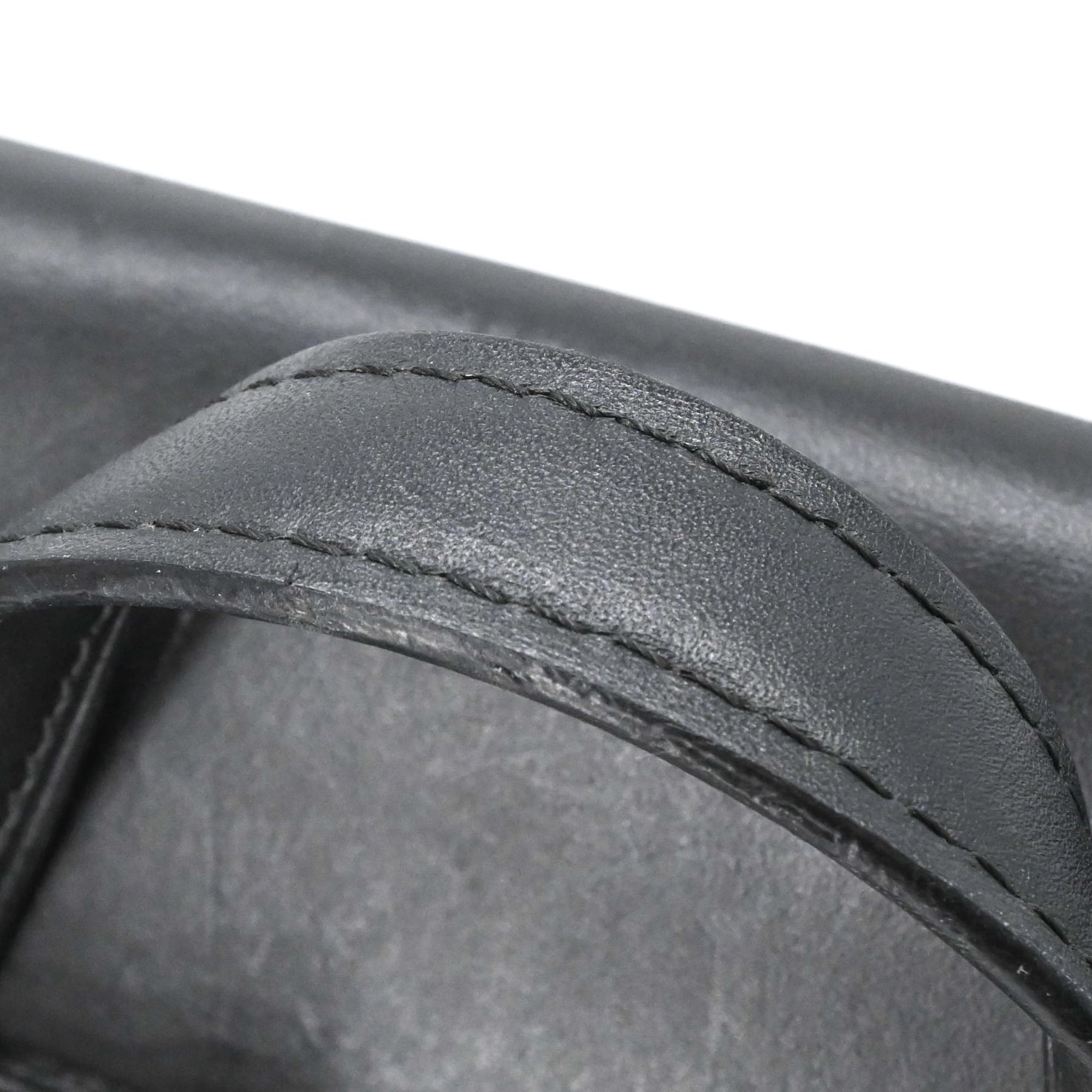 Louis Vuitton Black Brown Leather Backpack (Pre-Owned)