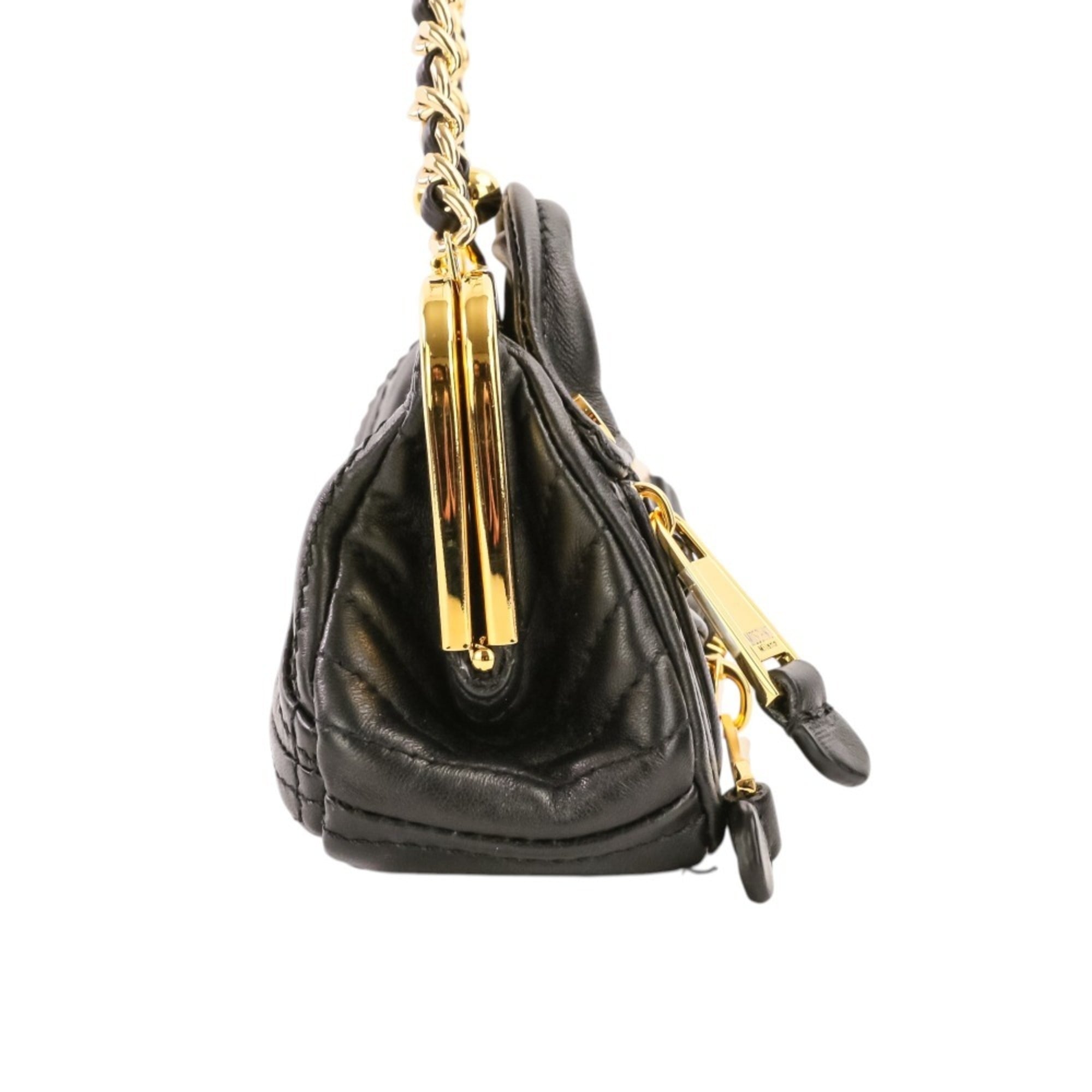 Moschino Black Leather Shoulder Bag (Pre-Owned)