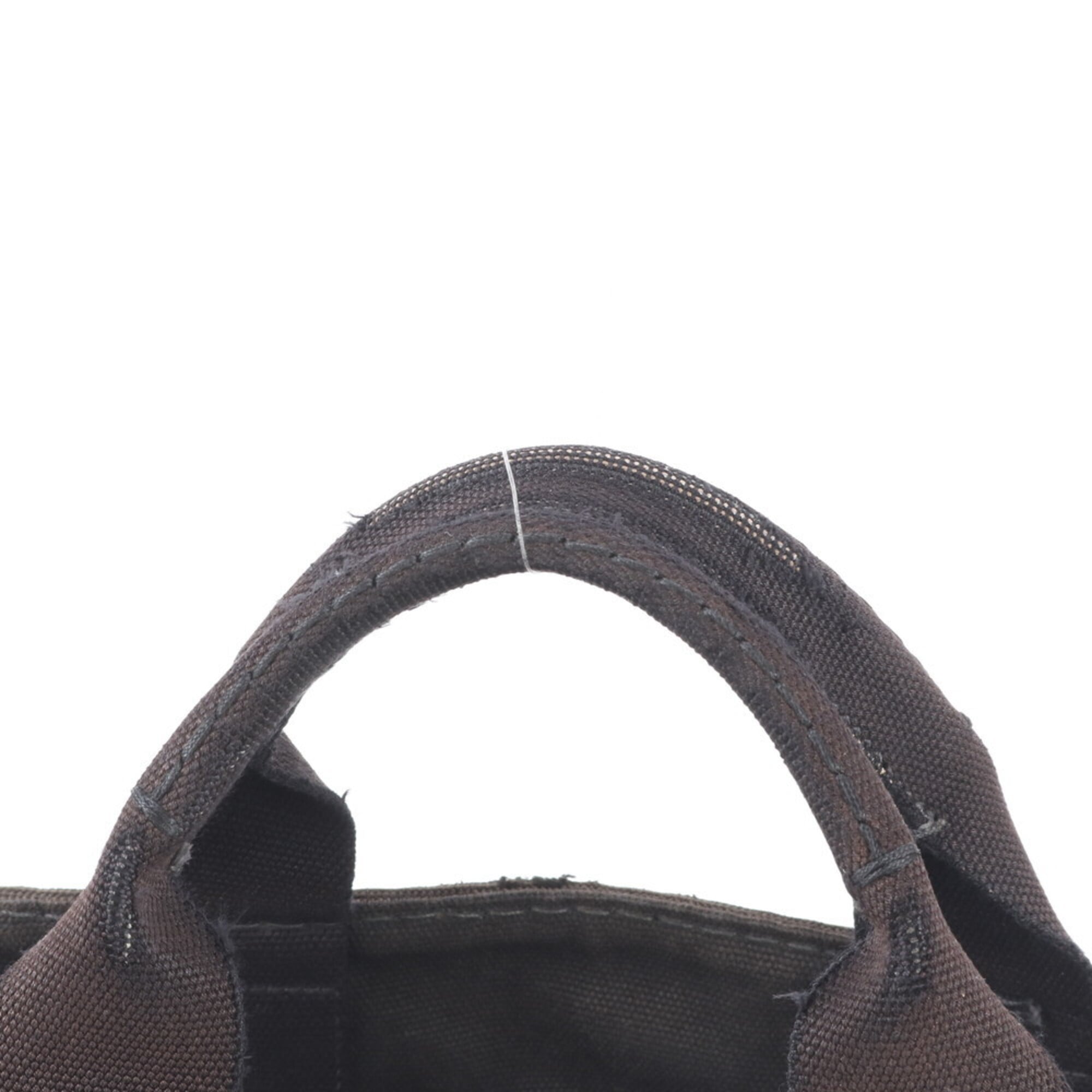 Prada Black Canvas Handbag Tote Bag (Pre-Owned)