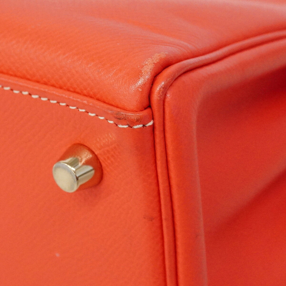 Hermes Gold Rose Jaipur Leather Handbag (Pre-Owned)