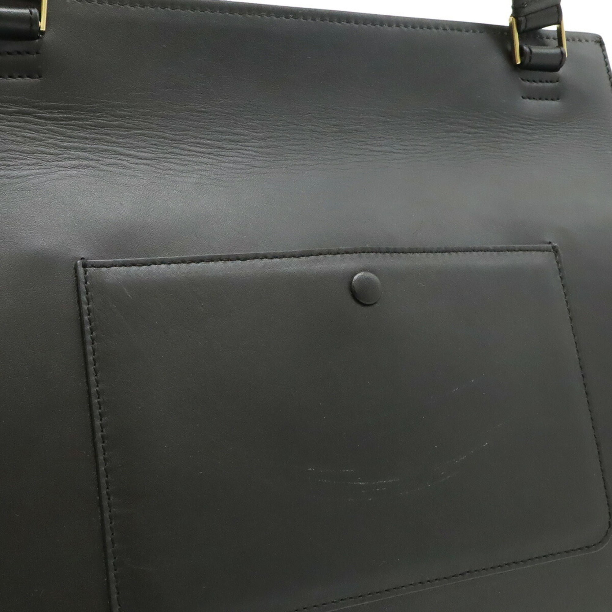 Celine Black Leather Handbag Shoulder Bag (Pre-Owned)