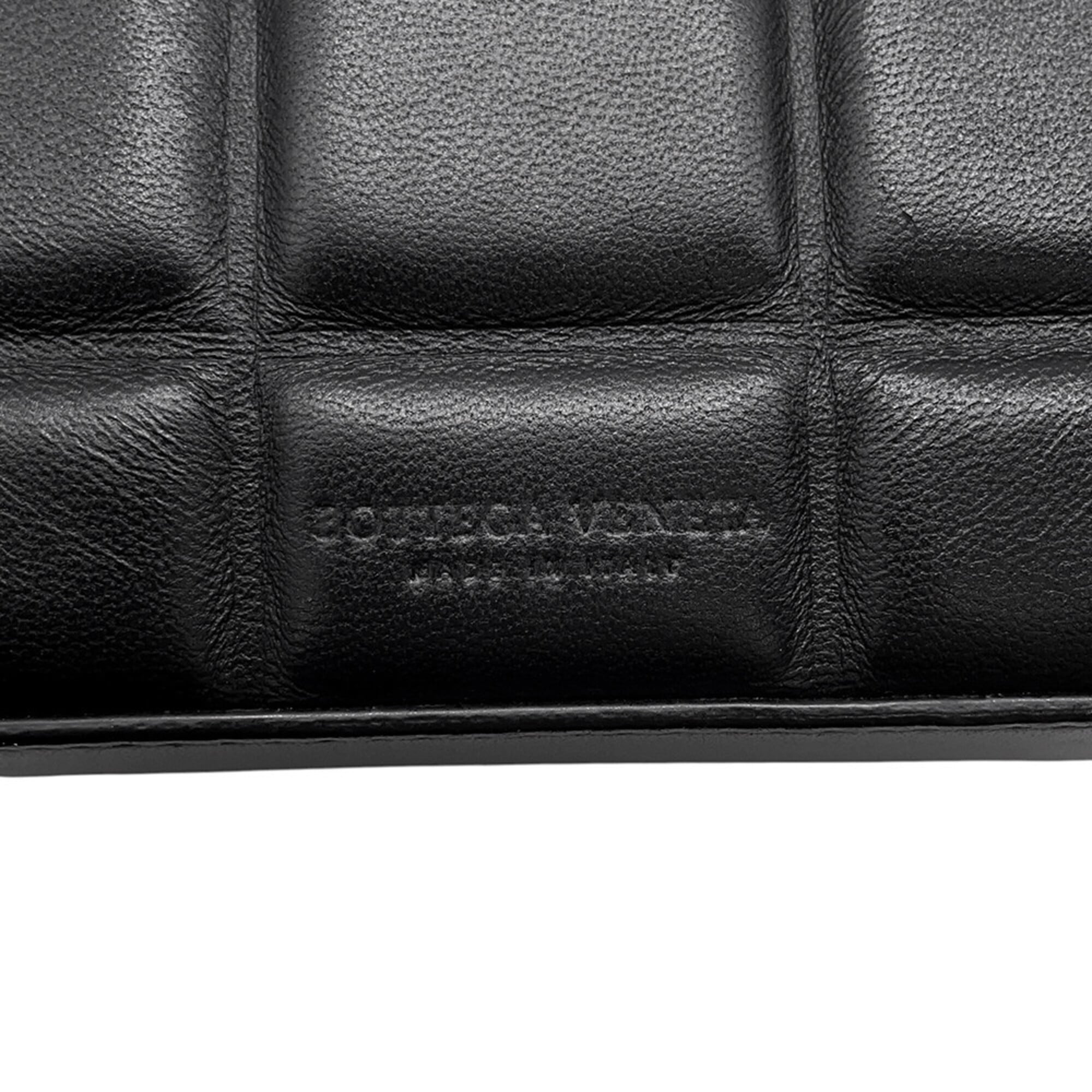 Bottega Veneta Black Leather Handbag Shoulder Bag (Pre-Owned)