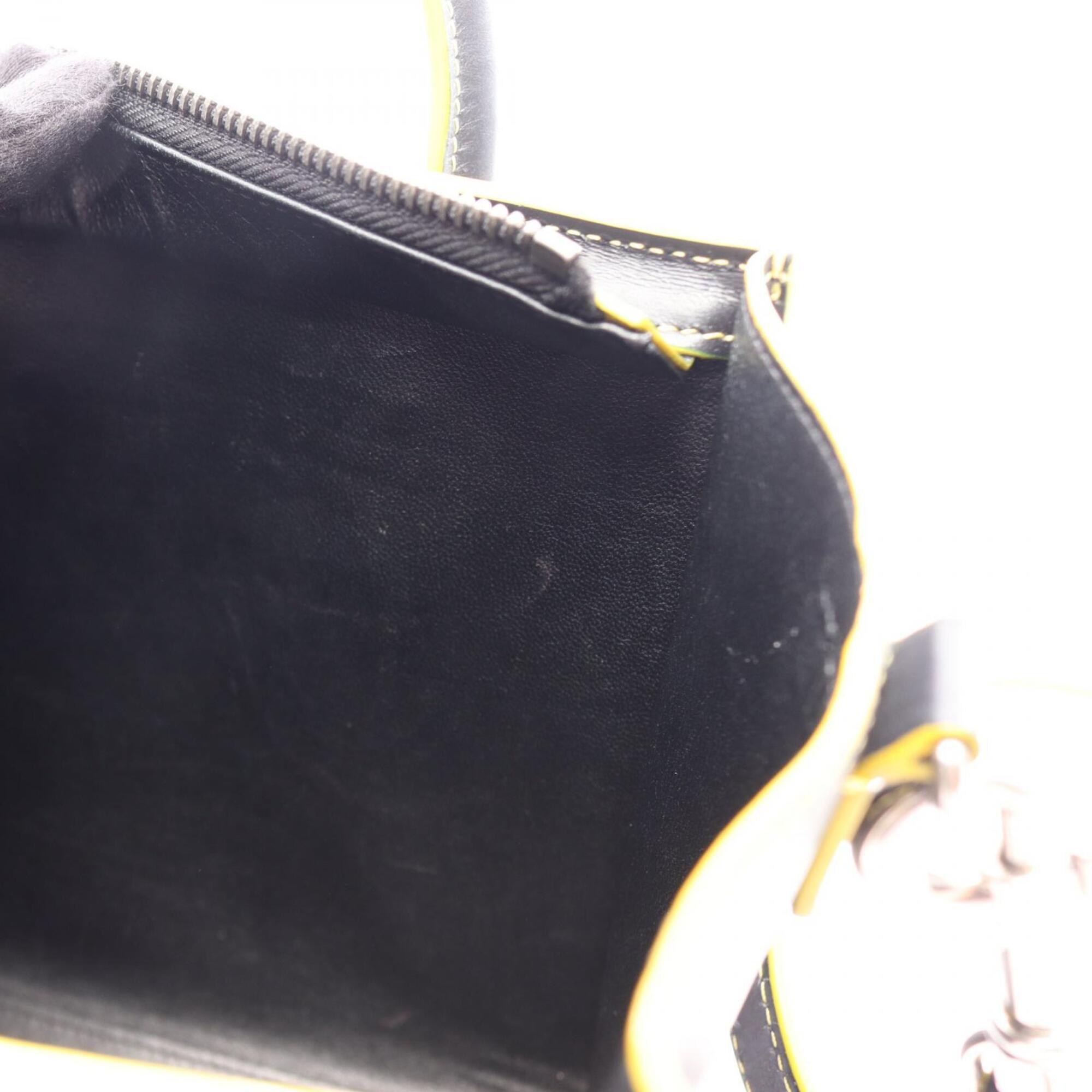 Celine Black Yellow Leather Handbag (Pre-Owned)