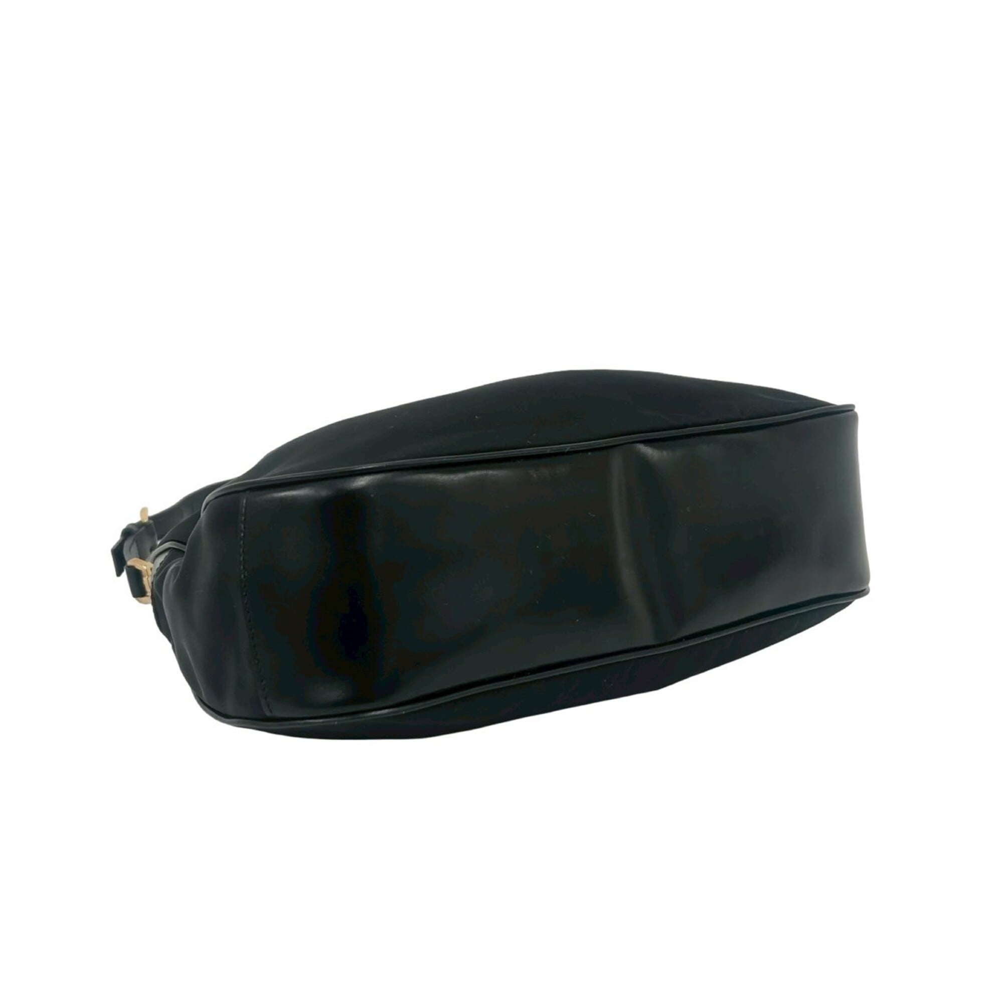Prada Black Nylon Leather Handbag Shoulder Bag (Pre-Owned)