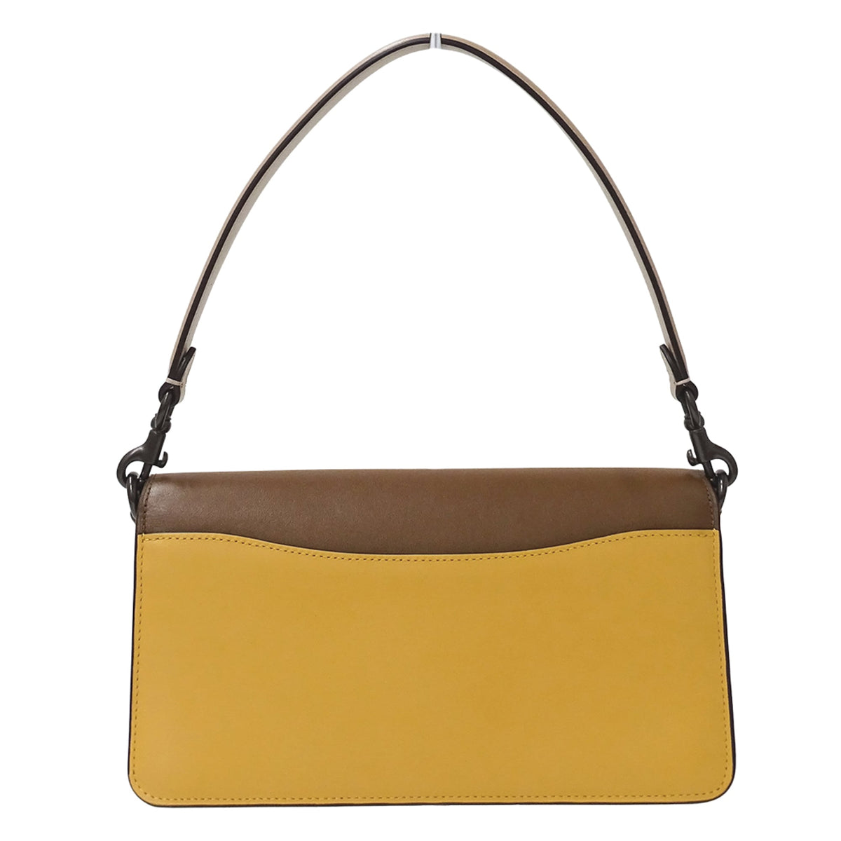 Coach Brown Yellow Leather Handbag Shoulder Bag (Pre-Owned)