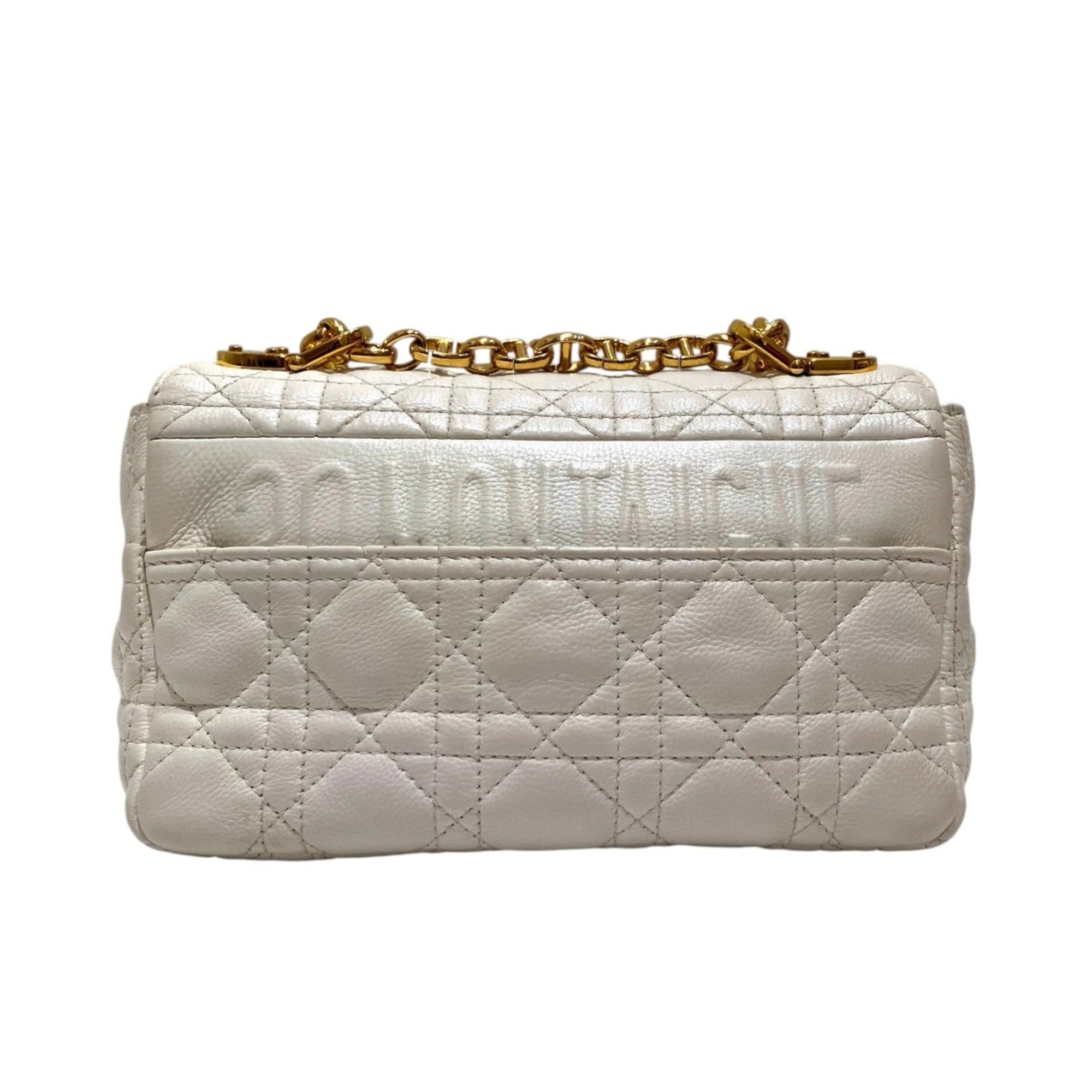 Christian Dior White Leather Shoulder Bag (Pre-Owned)