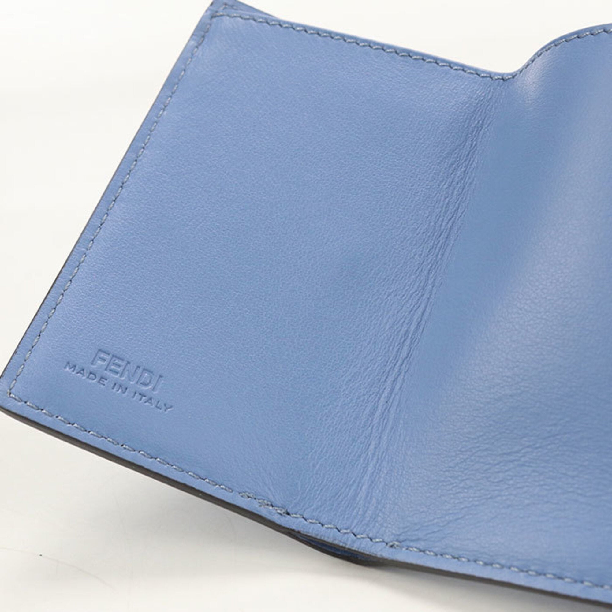 Fendi Blue Leather Wallet (Tri-Fold) (Pre-Owned)