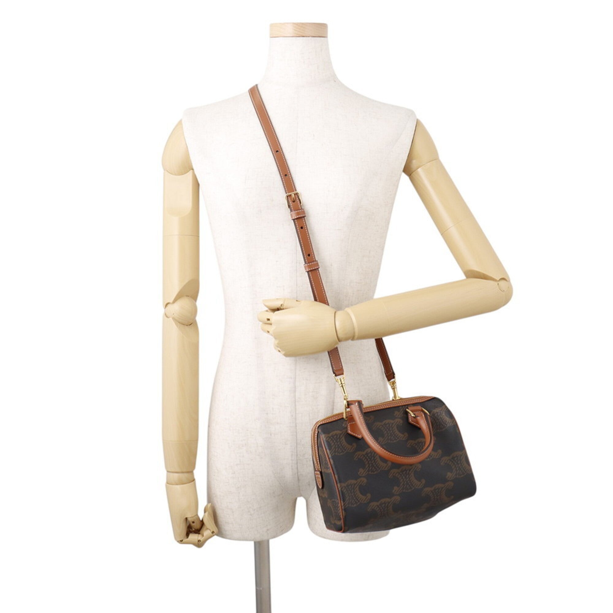 Celine Camel Pvc Leather Handbag Shoulder Bag (Pre-Owned)
