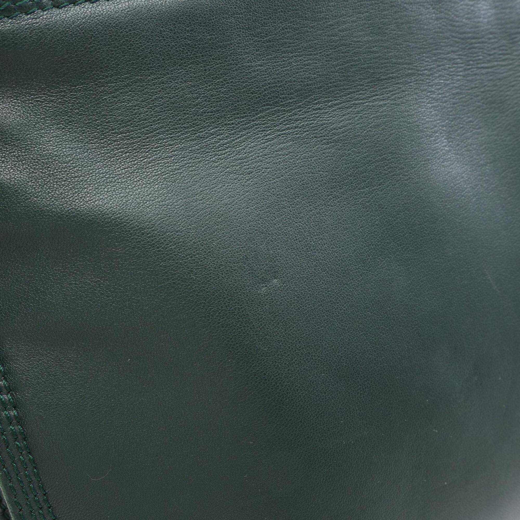 Loewe Green Leather Handbag Tote Bag (Pre-Owned)