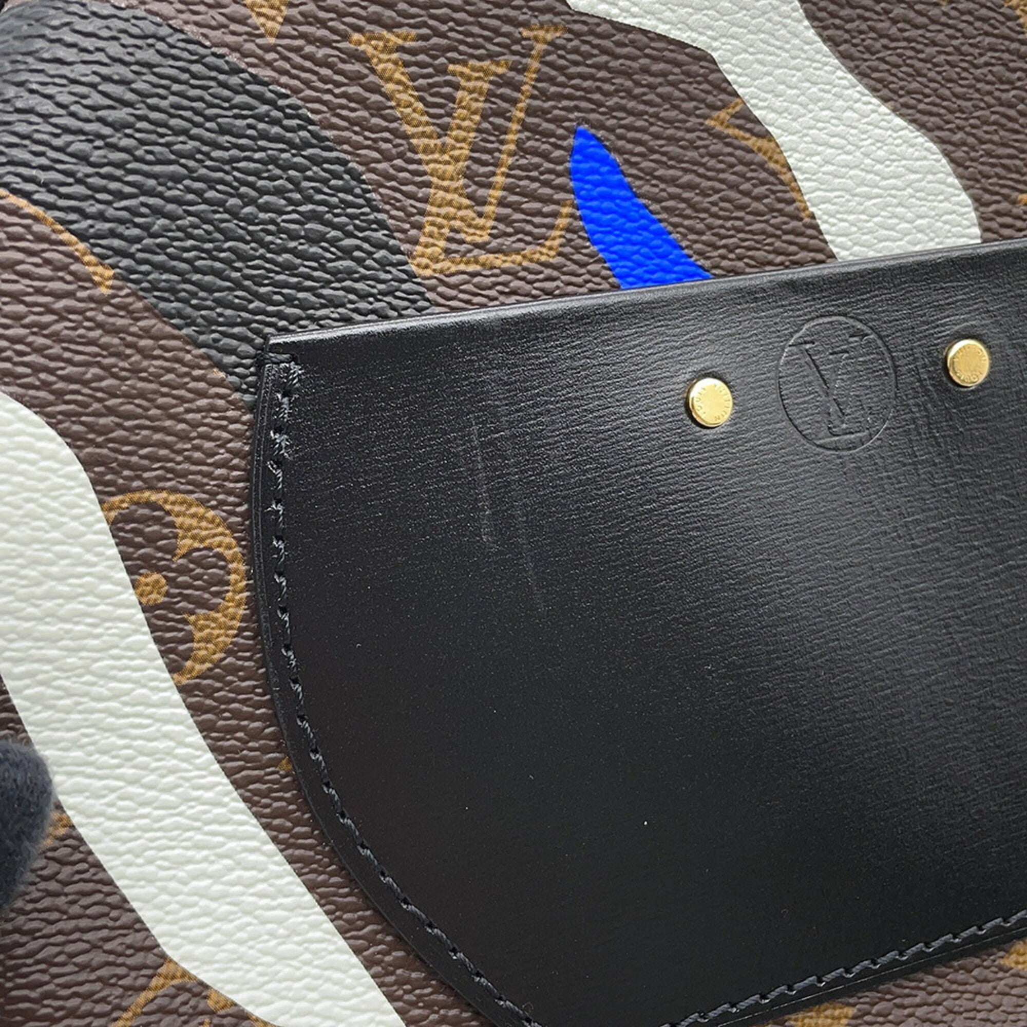 Louis Vuitton Monogram Black Blue Noir White Monogram Handbag Shoulder Bag (Pre-Owned)