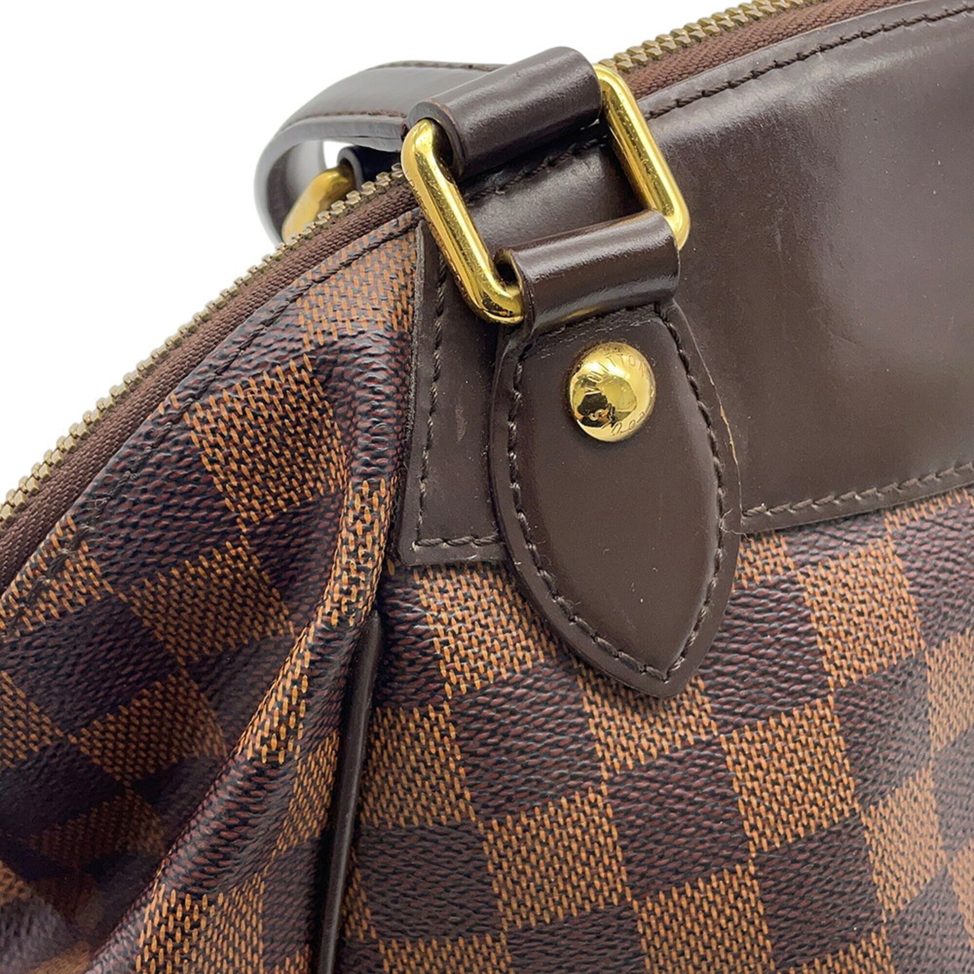 Louis Vuitton Damier Damier Canvas Ebene Red Color Damier Canvas Handbag Shoulder Bag (Pre-Owned)