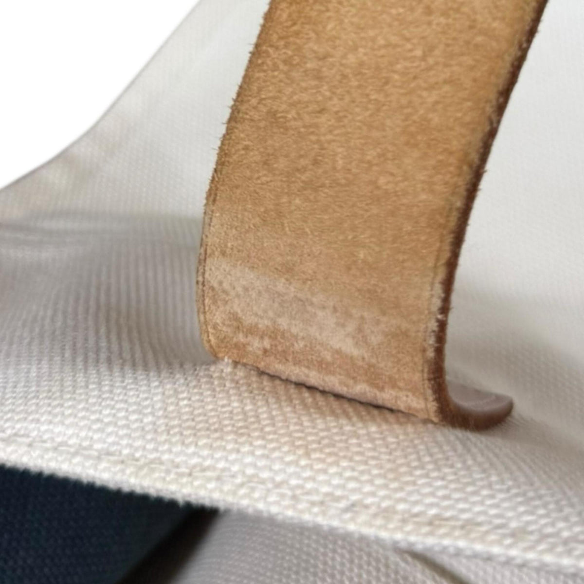 Hermes Navy White Canvas Shoulder Bag (Pre-Owned)
