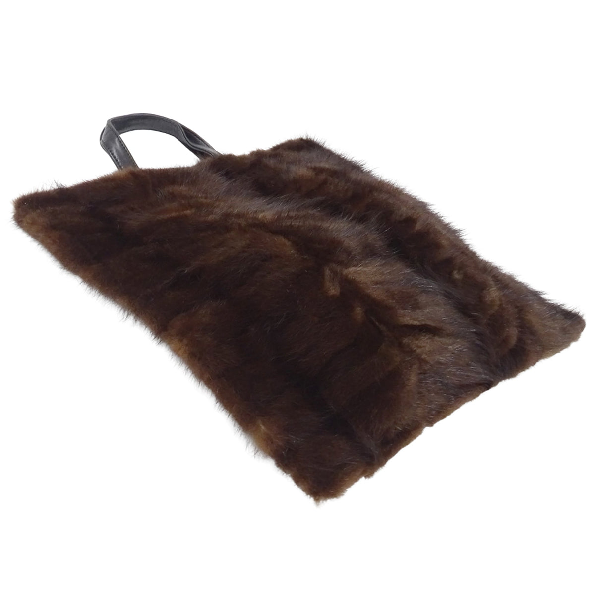 Loewe Brown Fur Leather Handbag Tote Bag (Pre-Owned)