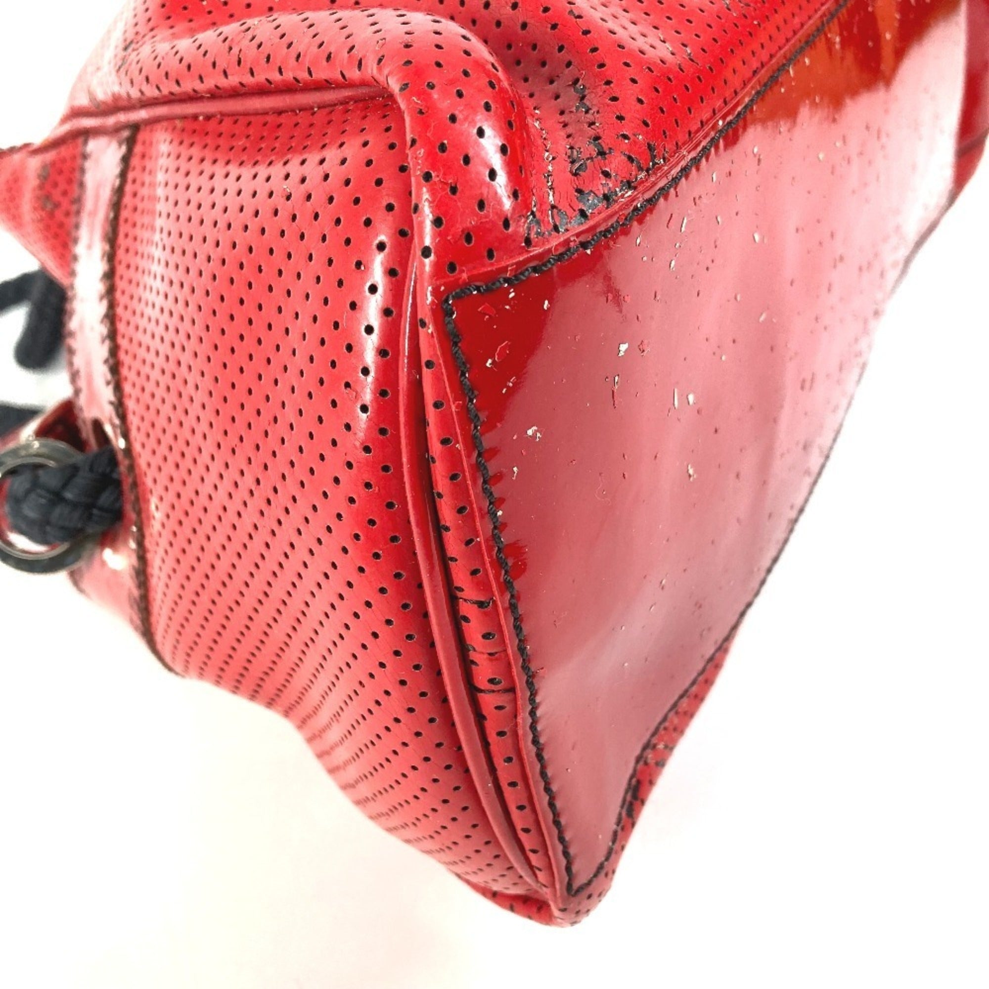 Fendi Black Red Color Shoulder Bag Tote Bag (Pre-Owned)