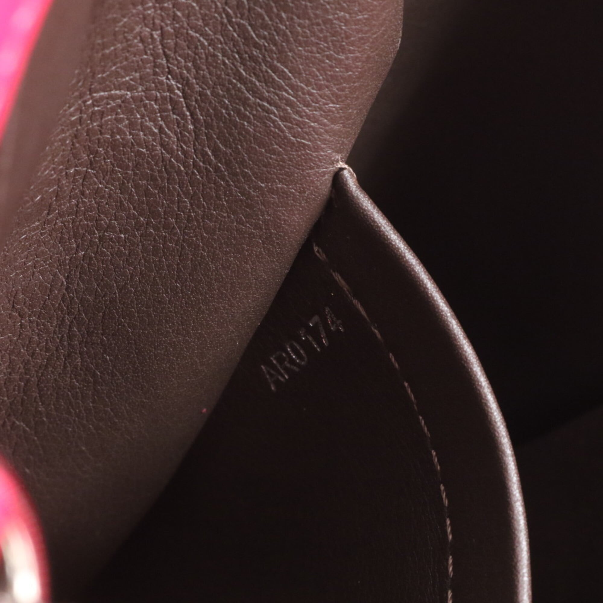 Louis Vuitton Rose Litchi Leather Handbag (Pre-Owned)