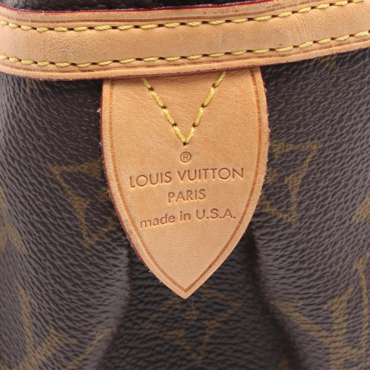 Louis Vuitton Brown Coated Canvas Leather Handbag Shoulder Bag (Pre-Owned)