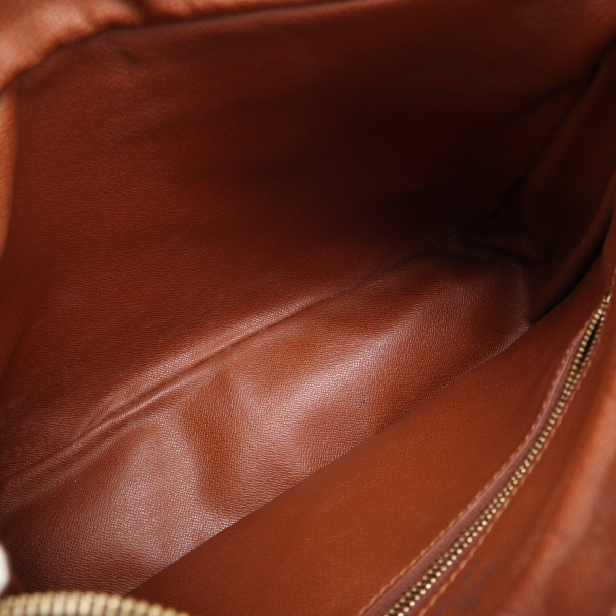 Louis Vuitton Beige Brown Coated Canvas Leather Shoulder Bag (Pre-Owned)