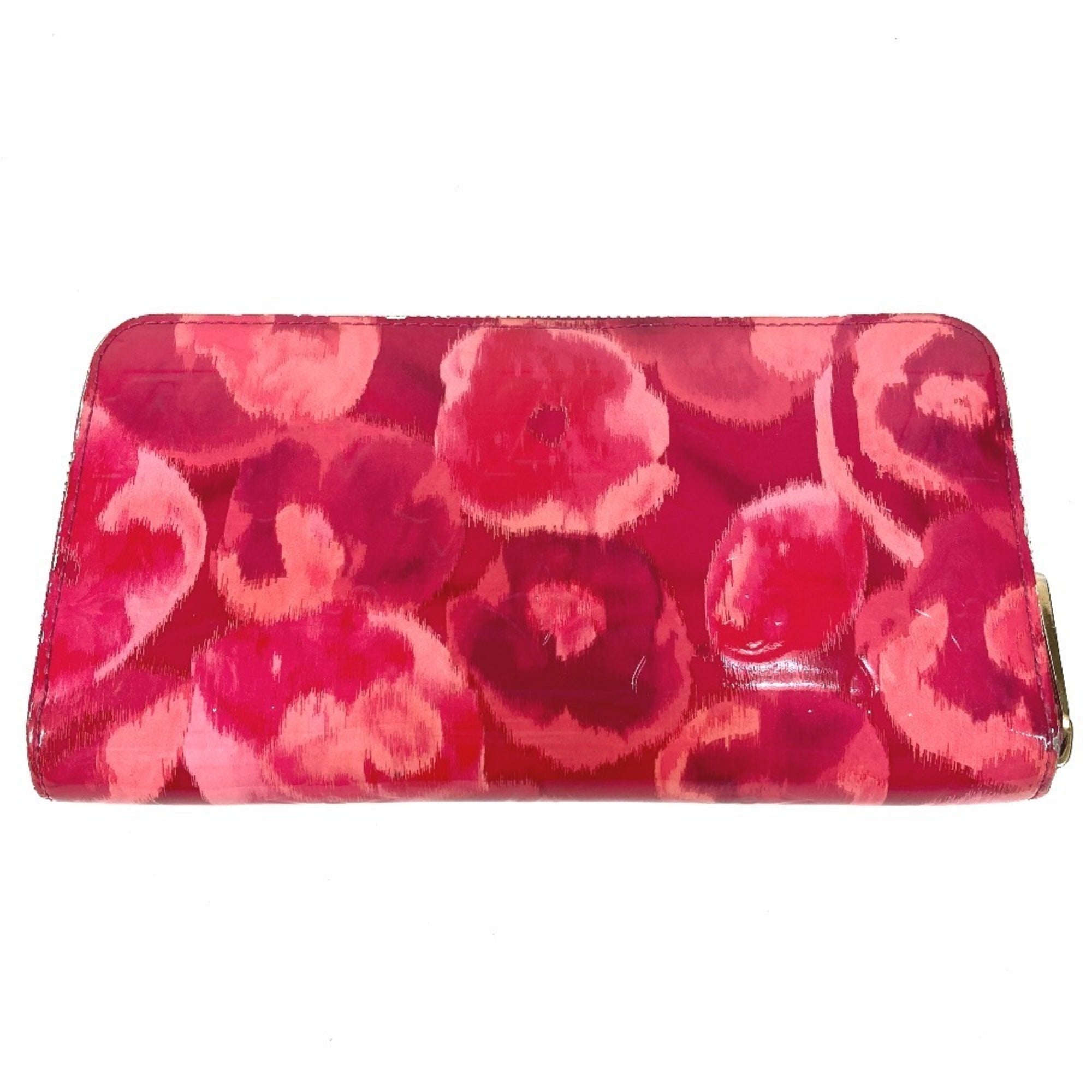 Louis Vuitton Pink Patent Leather Long Wallet (Bi-Fold) (Pre-Owned)