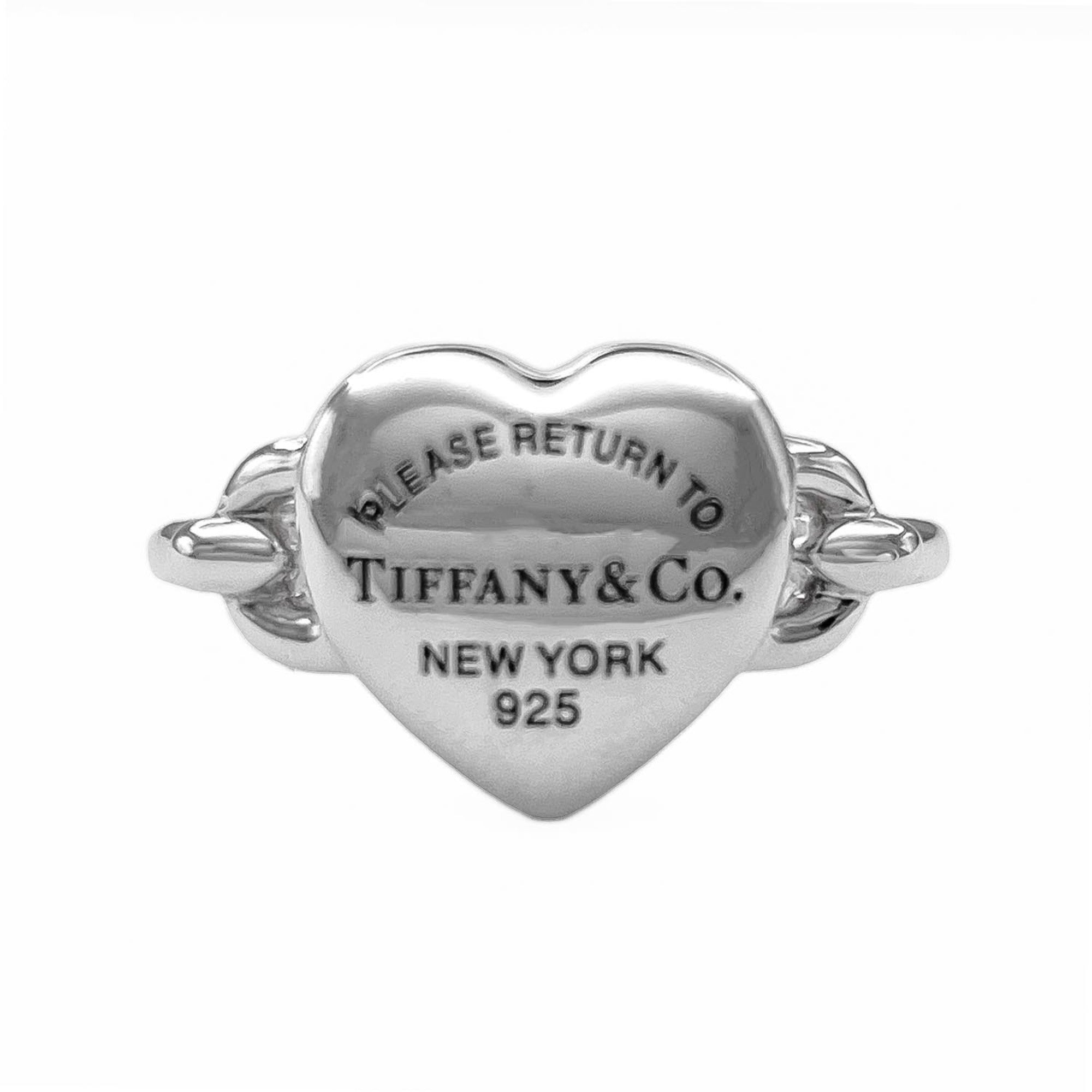 Tiffany Silver Silver 925 Band Ring (Pre-Owned)