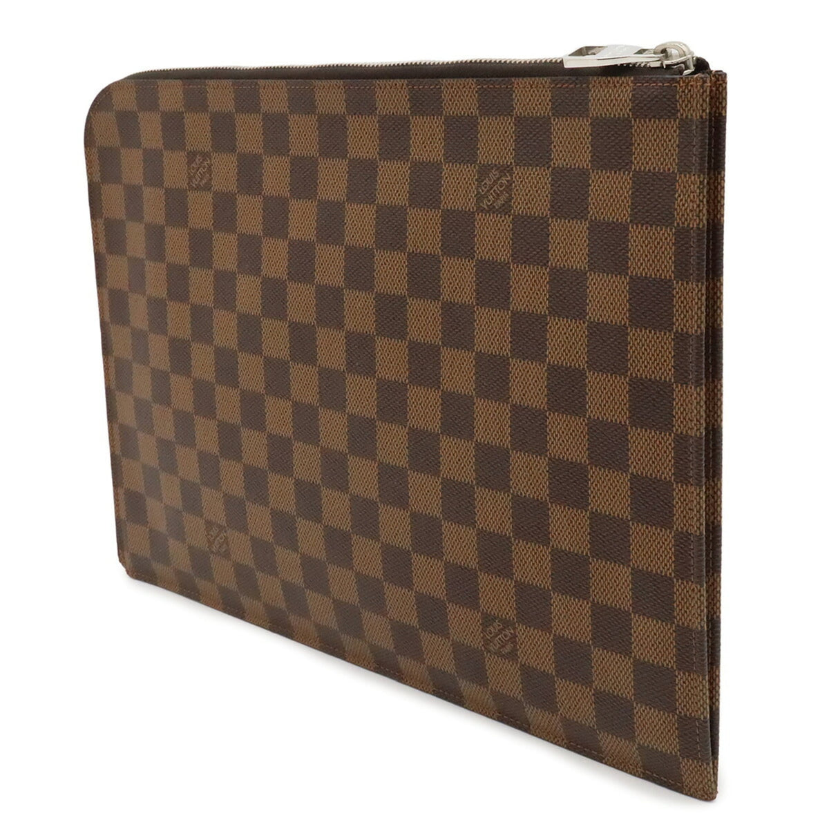 Louis Vuitton Brown Damier Canvas Navy White Damier Canvas Clutch Bag Pochette (Pre-Owned)