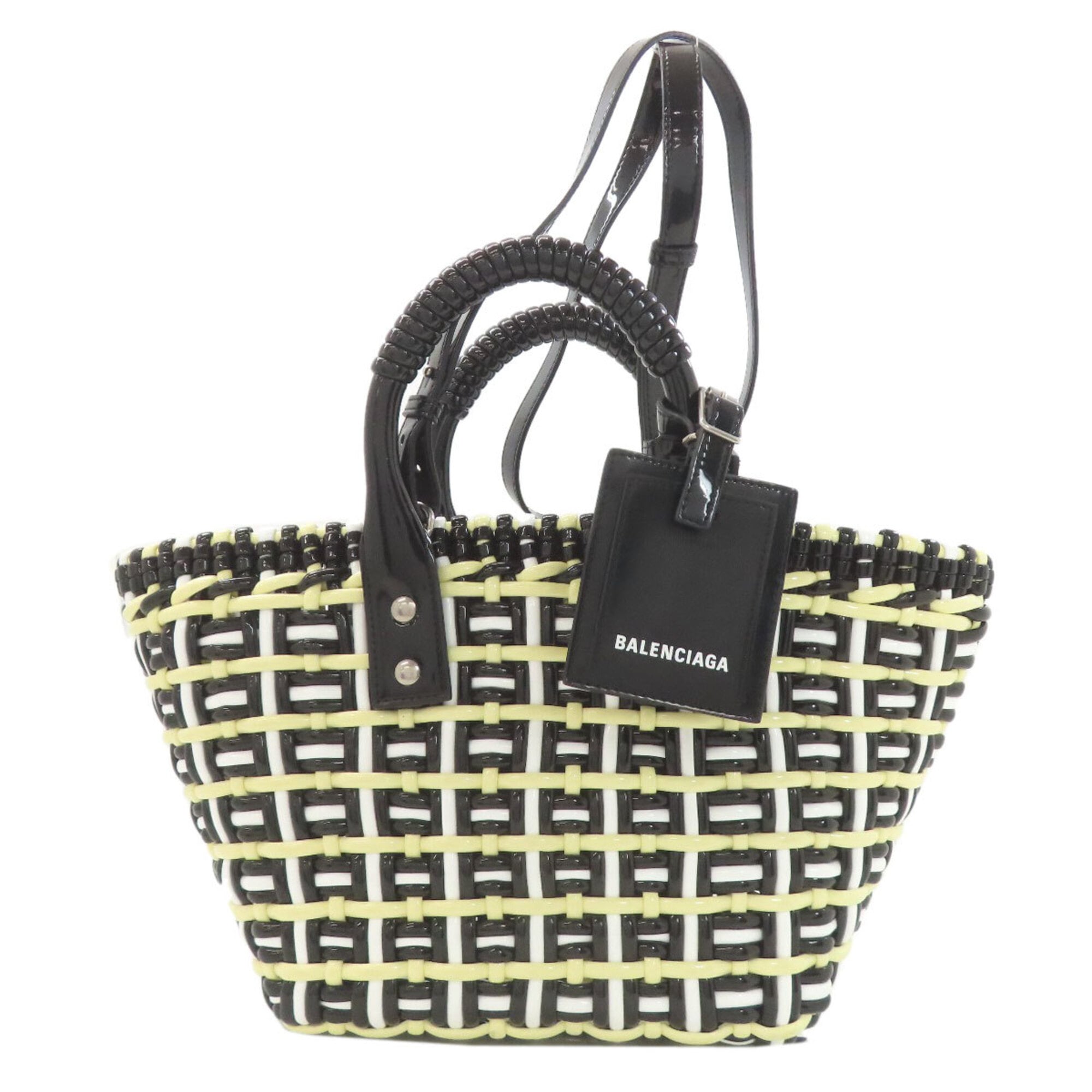 Balenciaga Black Yellow Leather Handbag (Pre-Owned)