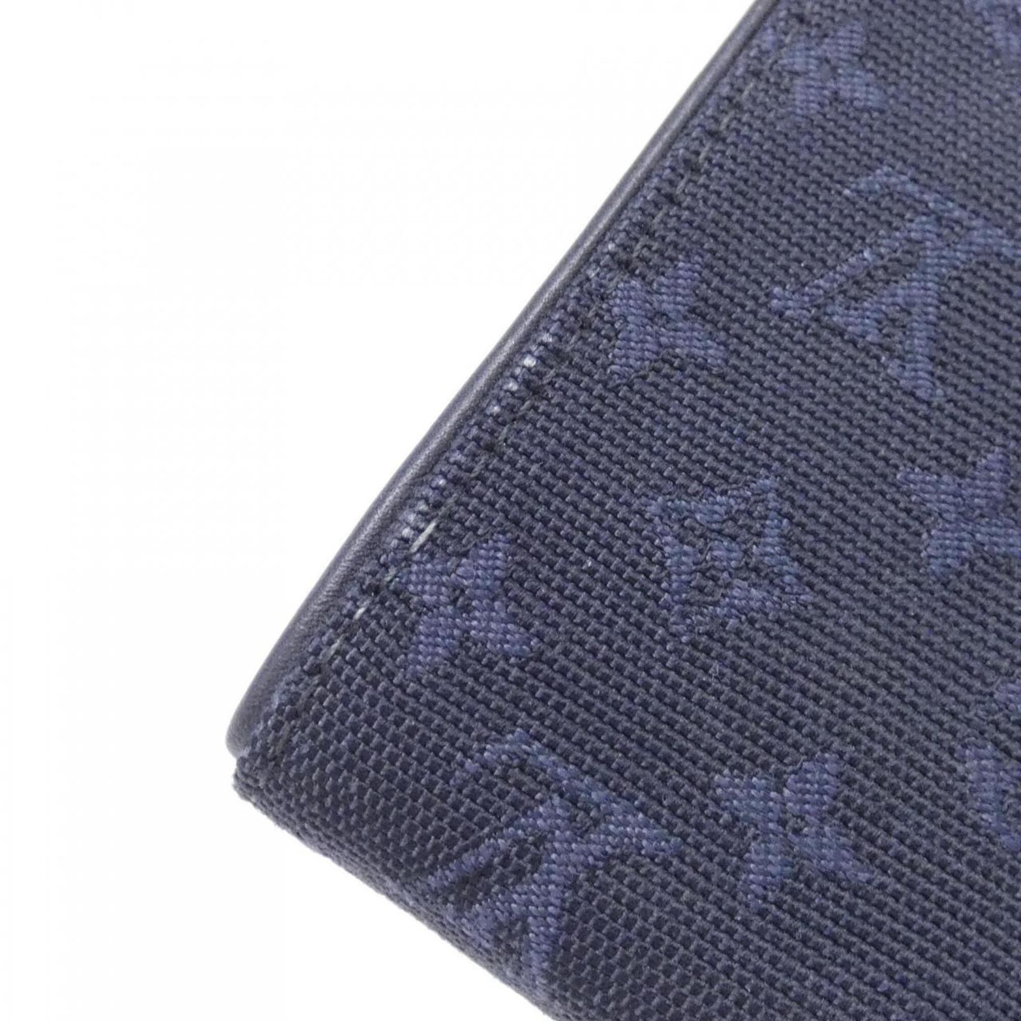 Louis Vuitton Dark Blue Canvas Long Wallet (Tri-Fold) (Pre-Owned)