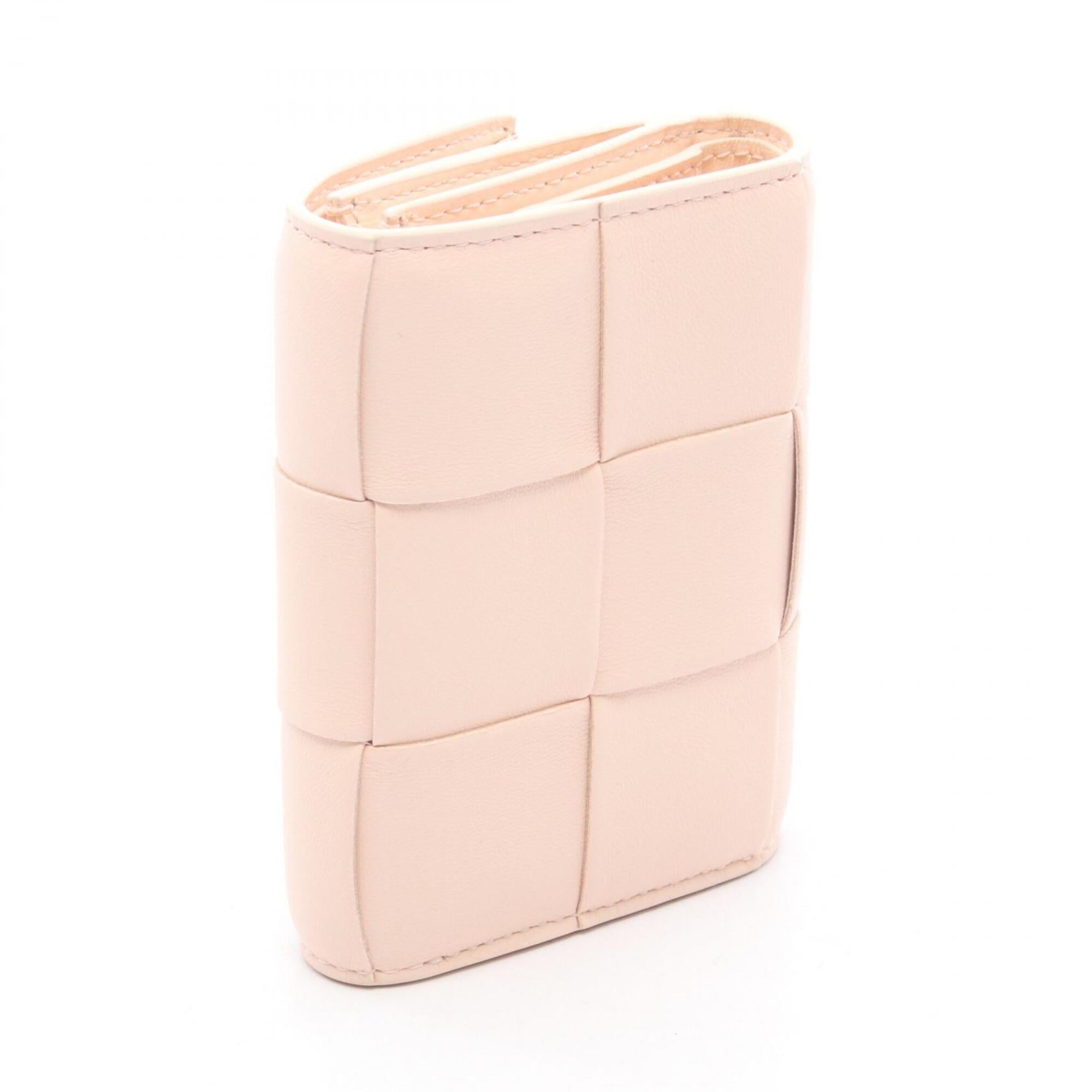 Bottega Veneta Pink Leather Wallet (Tri-Fold) (Pre-Owned)