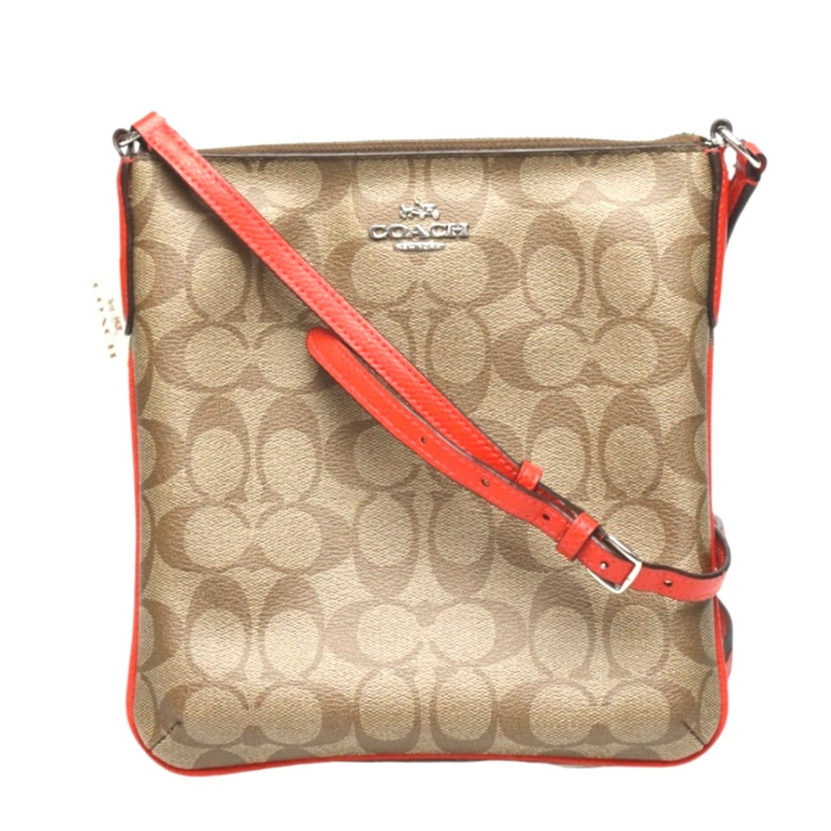 Coach Brown Canvas Leather Shoulder Bag (Pre-Owned)