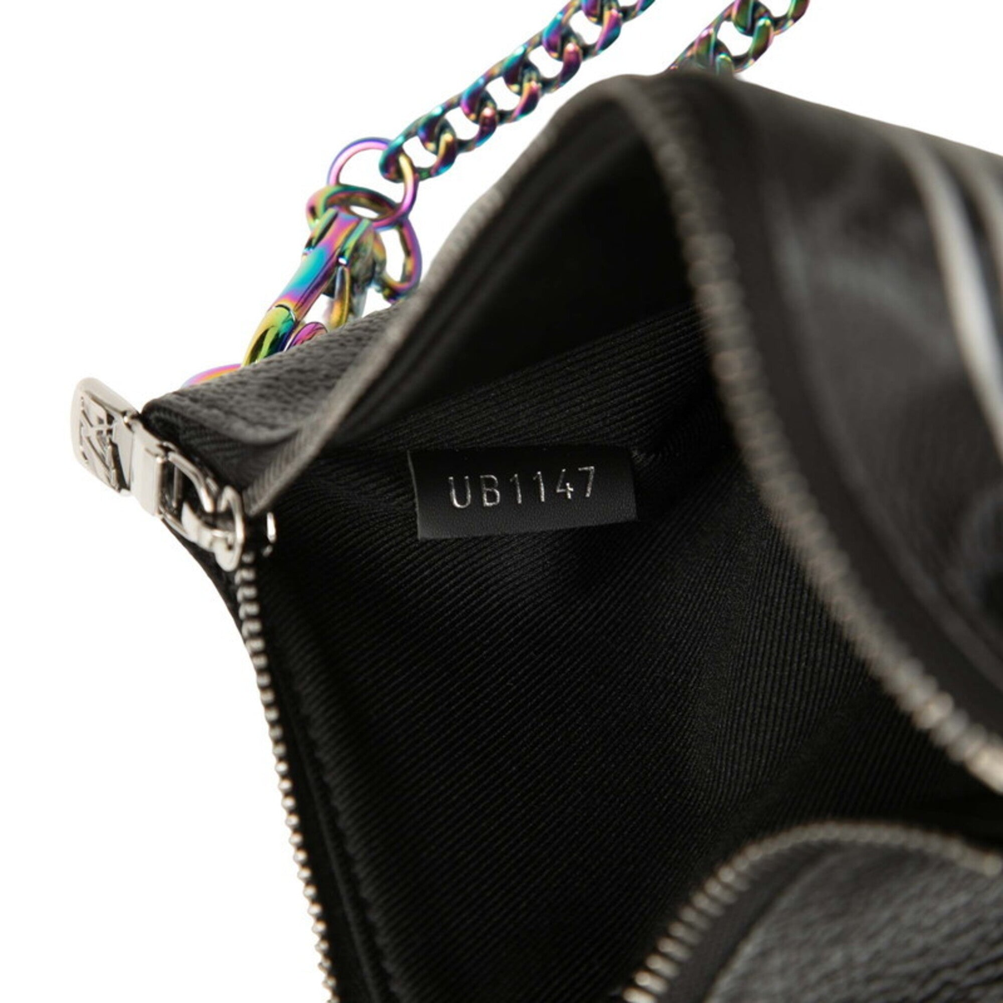 Louis Vuitton Black Pvc Leather Handbag Pouch (Pre-Owned)