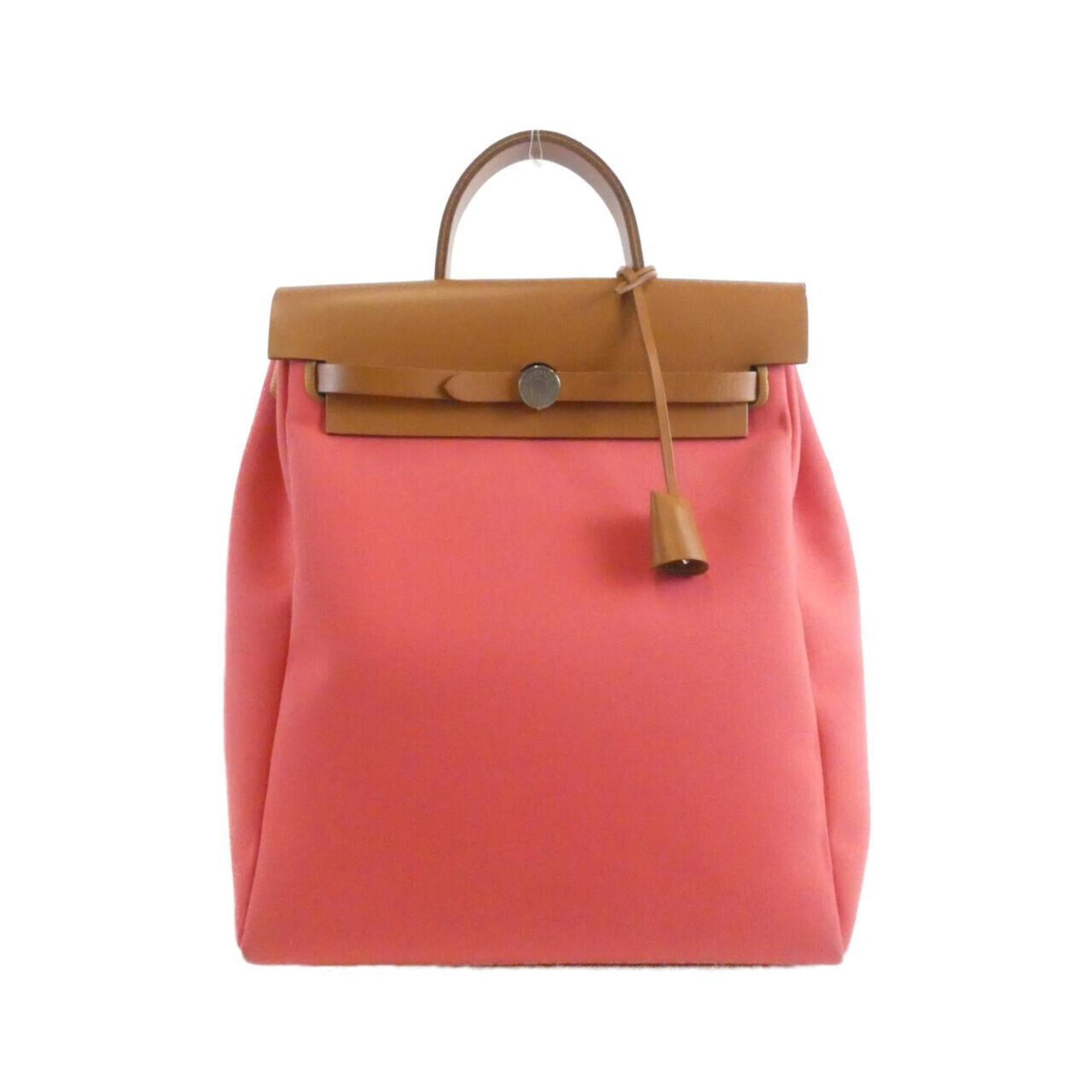 Hermes Bougainvillier Fauve Toile Officier Backpack Pouch (Pre-Owned)