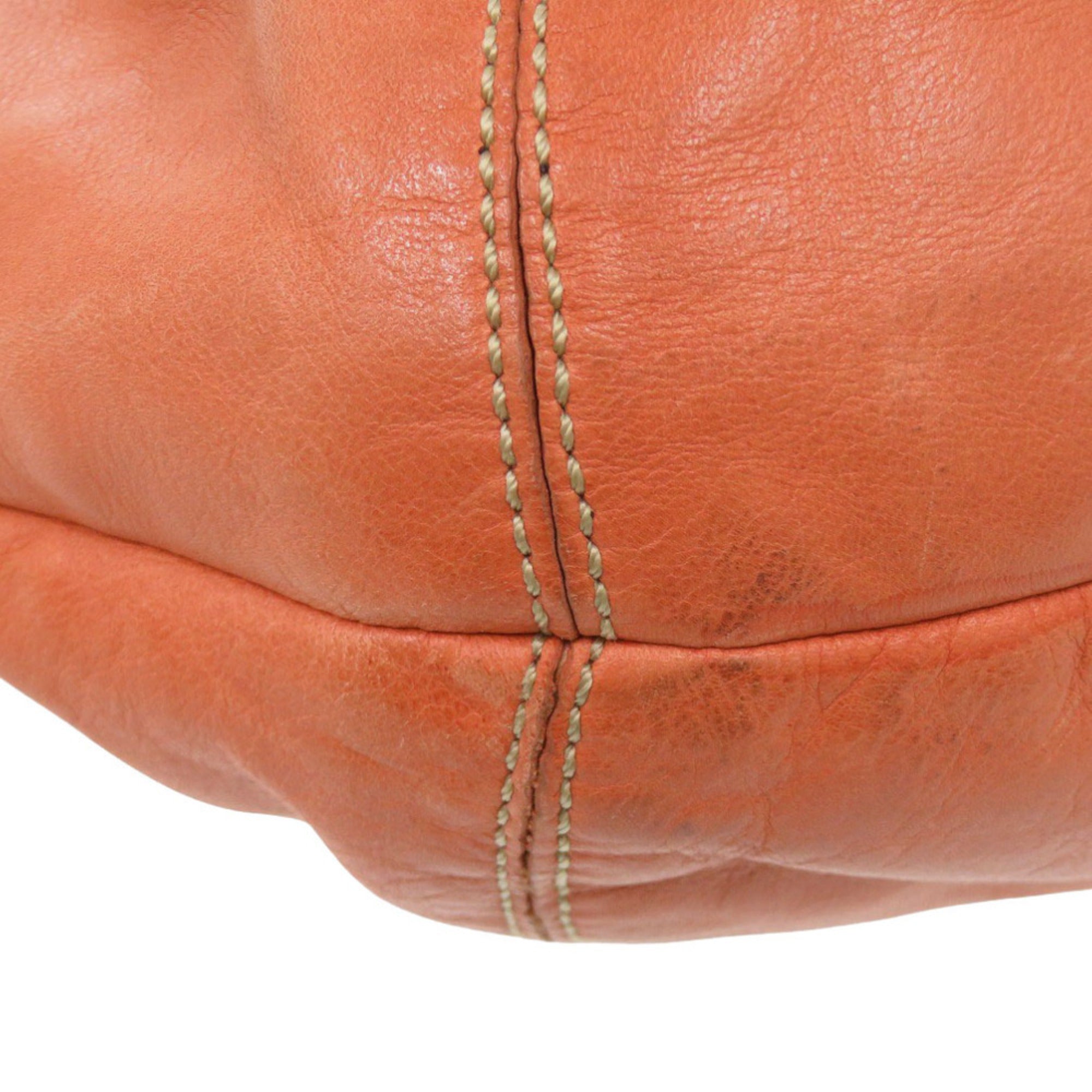 Coach Orange Leather Shoulder Bag (Pre-Owned)