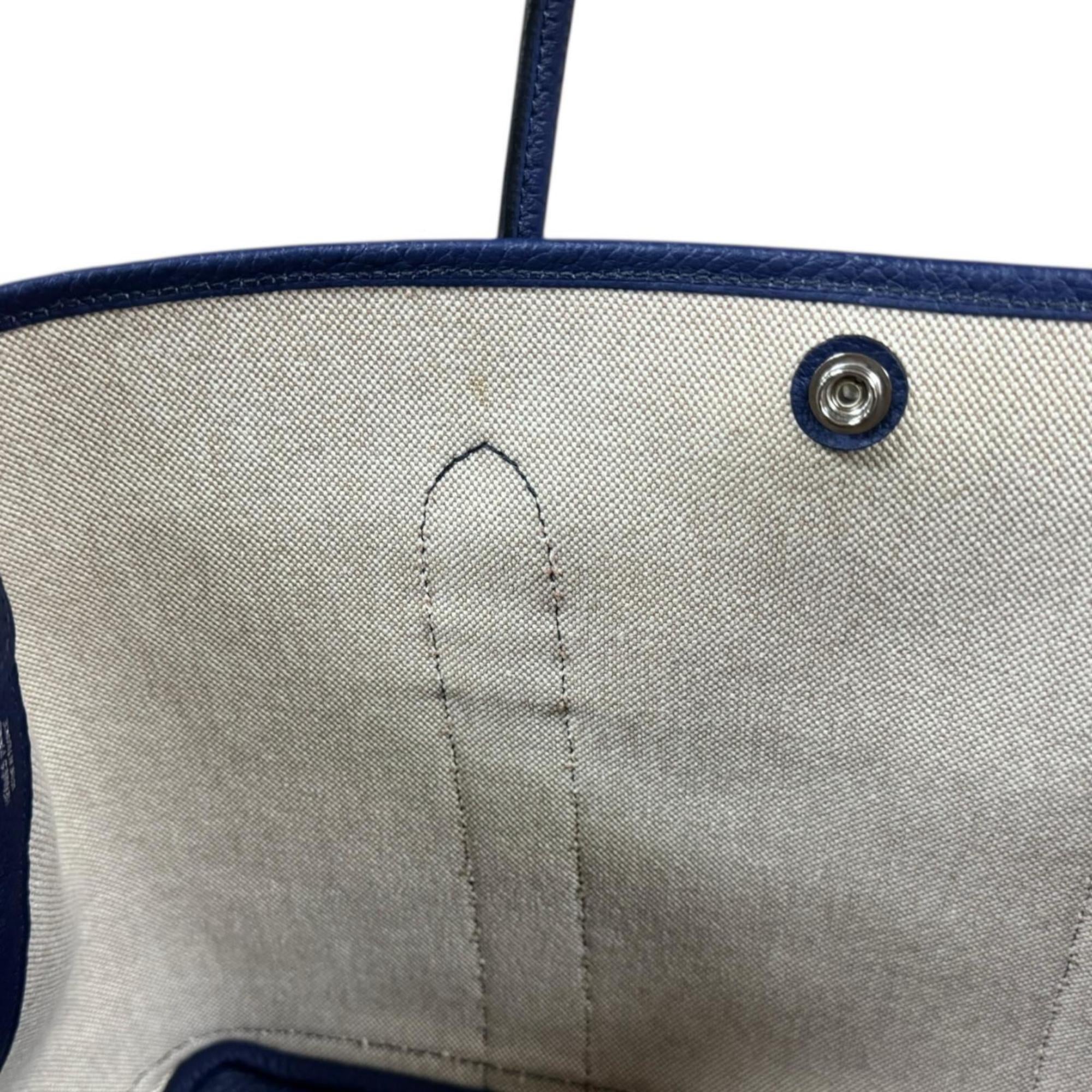 Hermes Blue Multi-Color Toile H Country Leather Shoulder Bag (Pre-Owned)