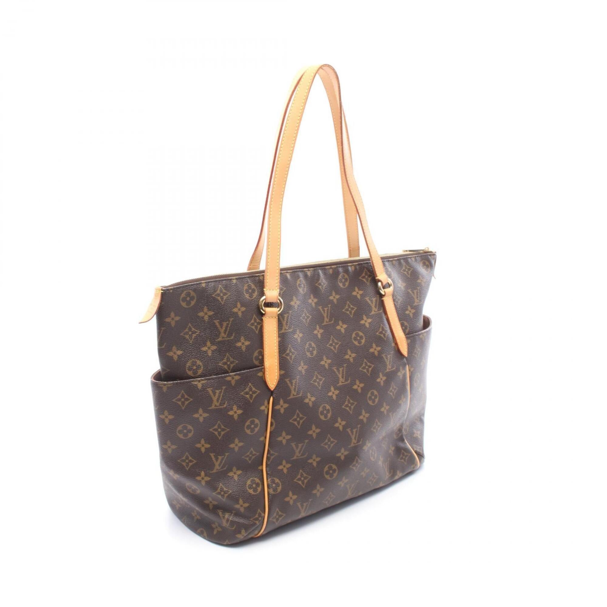 Louis Vuitton Brown Coated Canvas Leather Handbag Tote Bag (Pre-Owned)