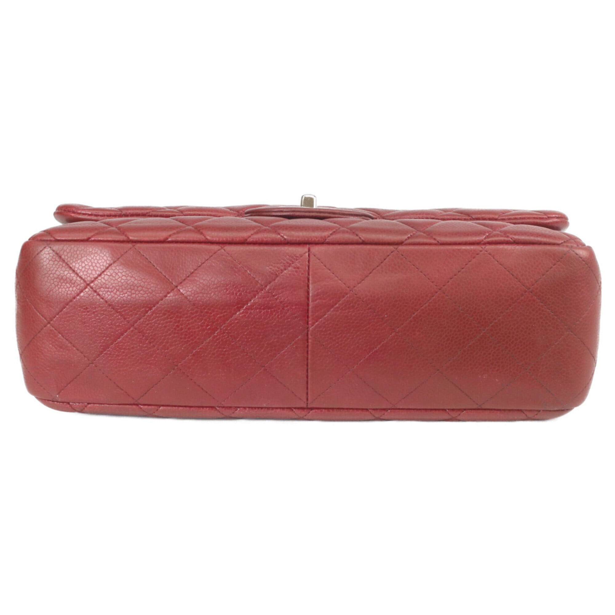 Chanel Red Color Grained Calfskin Tote Bag (Pre-Owned)