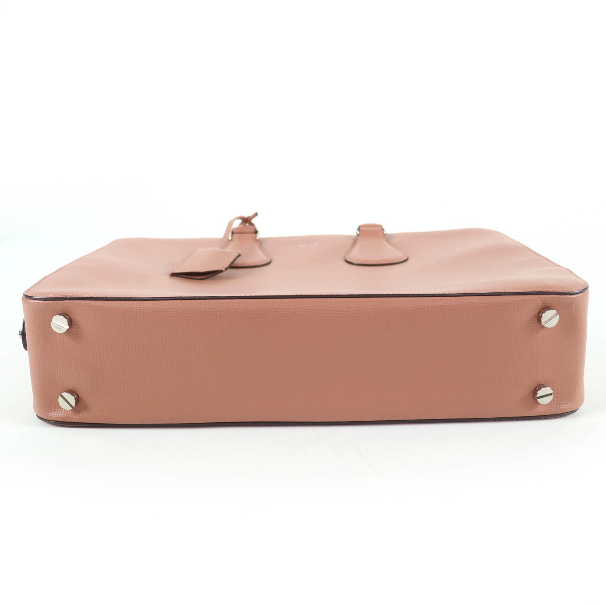 Bally Pink Leather Briefcase Handbag Shoulder Bag (Pre-Owned)