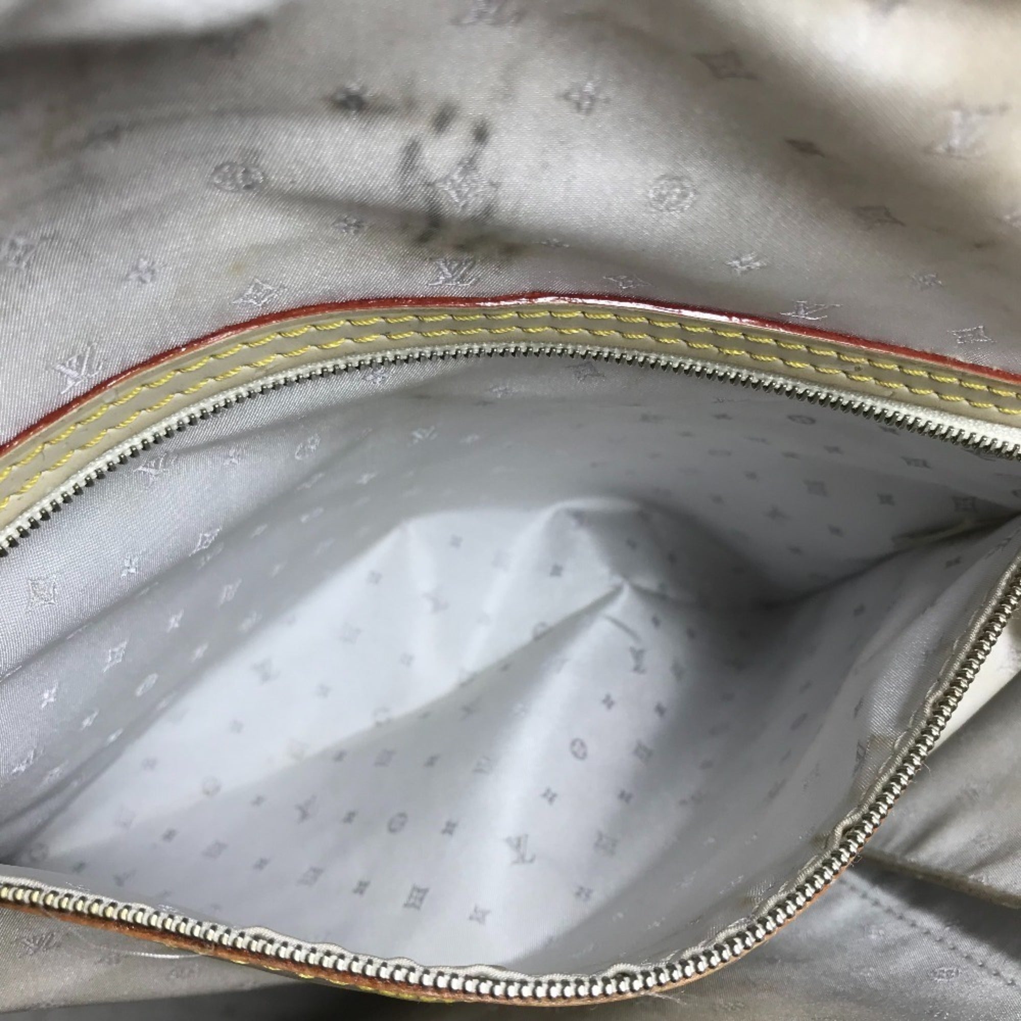 Louis Vuitton Blanc White Suhali Leather Handbag Shoulder Bag Tote Bag (Pre-Owned)