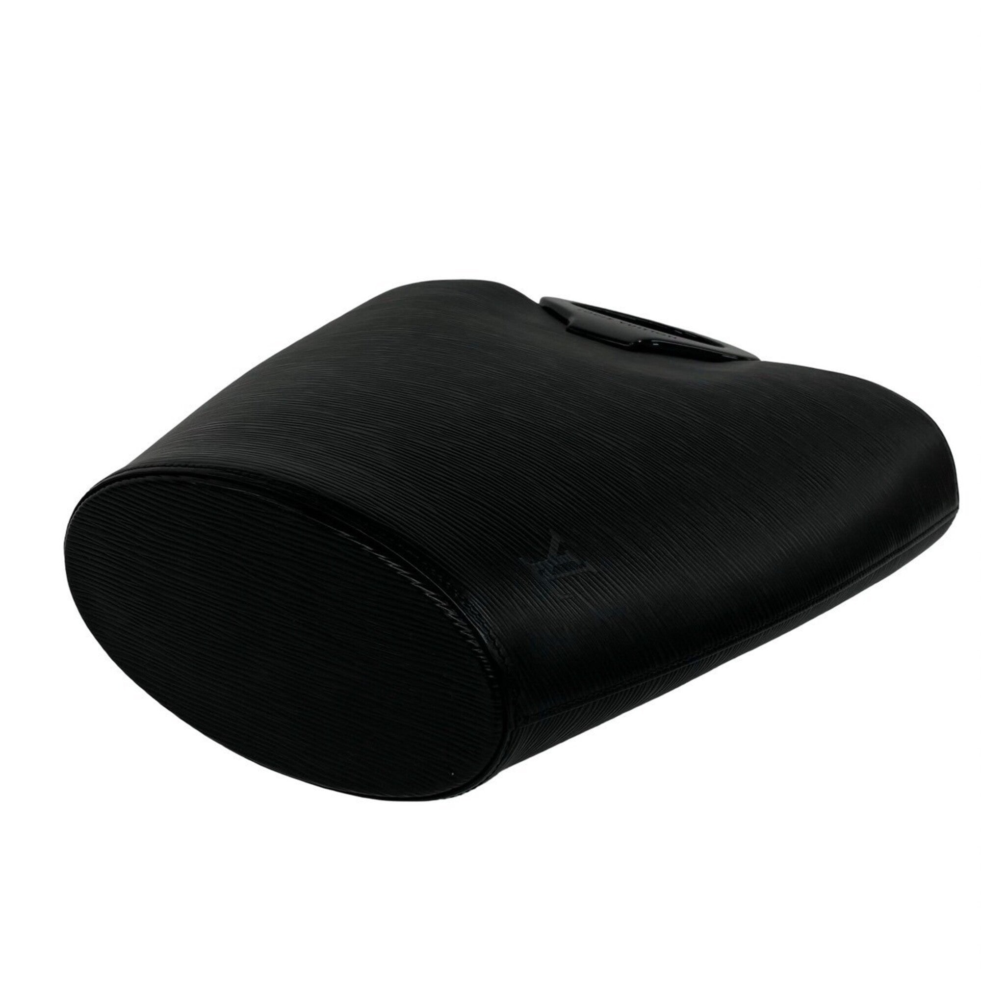 Louis Vuitton Black Leather Handbag Tote Bag (Pre-Owned)