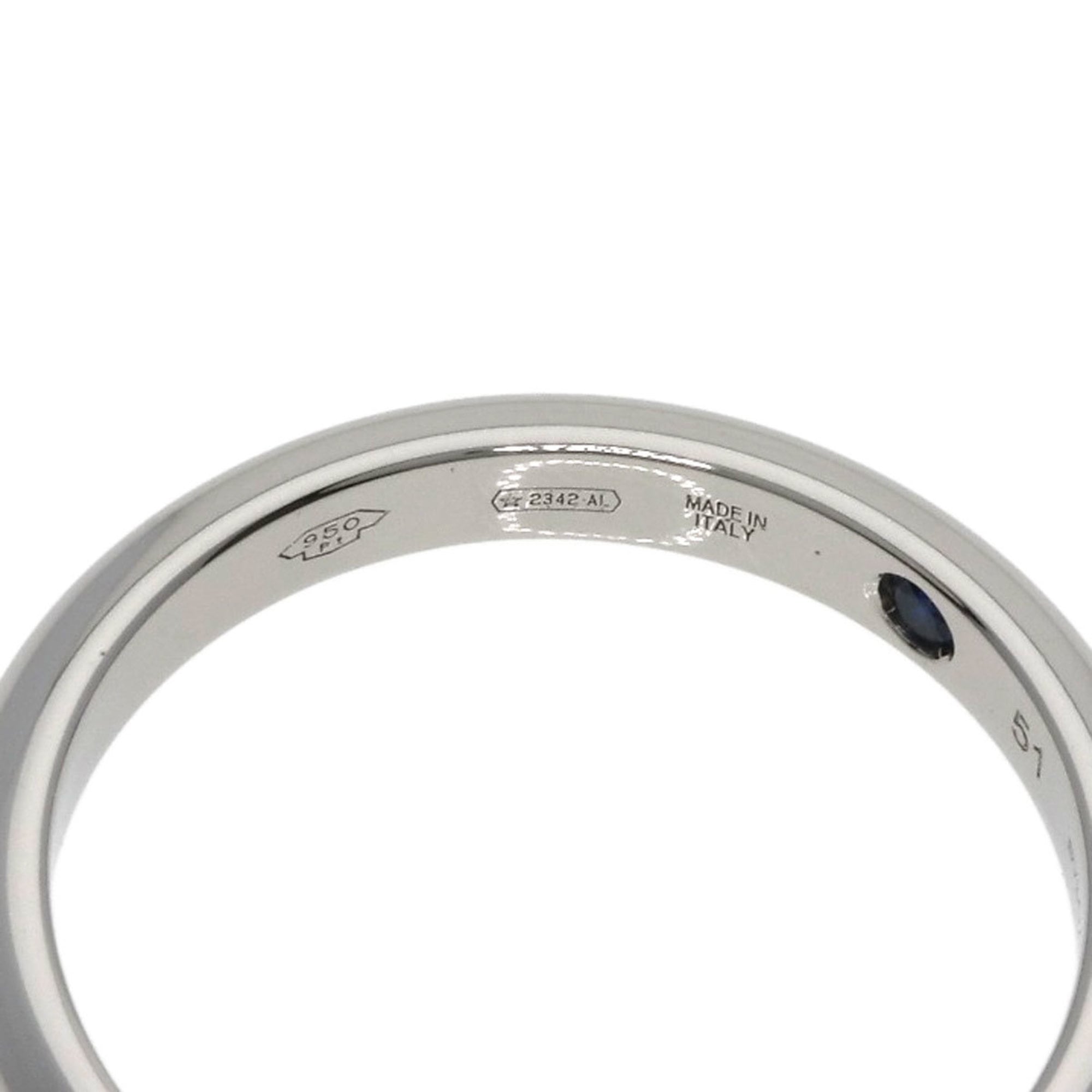 Bvlgari Silver Platinum 950 Band Ring (Pre-Owned)