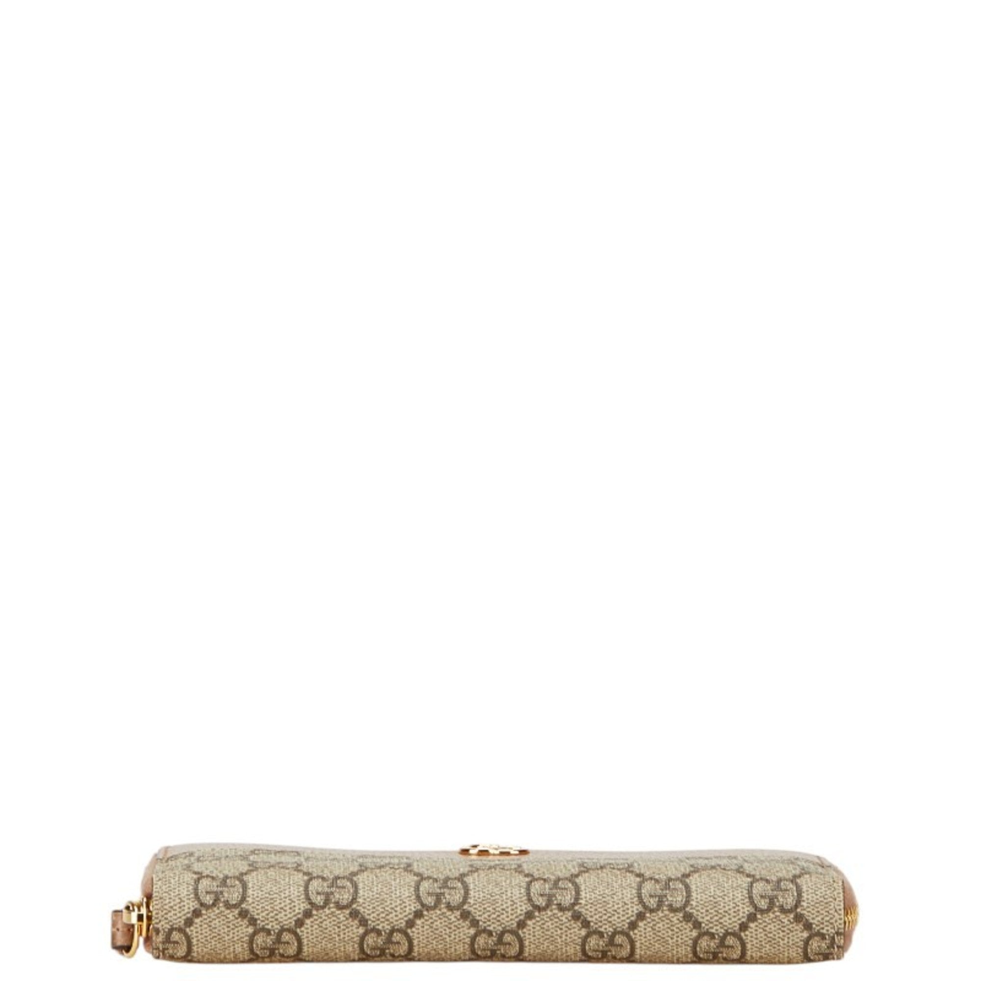Gucci Beige Pvc Leather Long Wallet (Bi-Fold) (Pre-Owned)