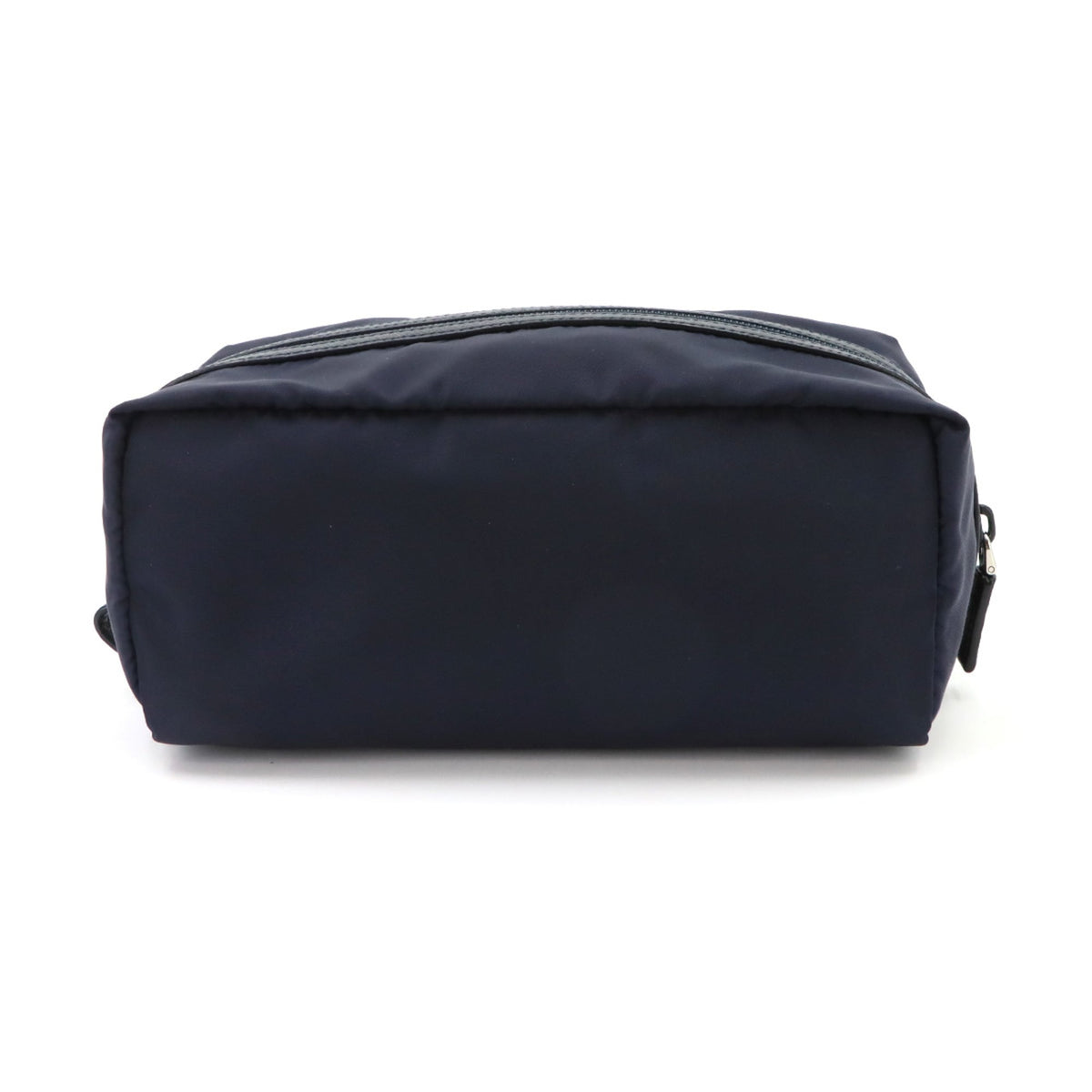 Prada Navy Nylon Leather Handbag Pouch (Pre-Owned)