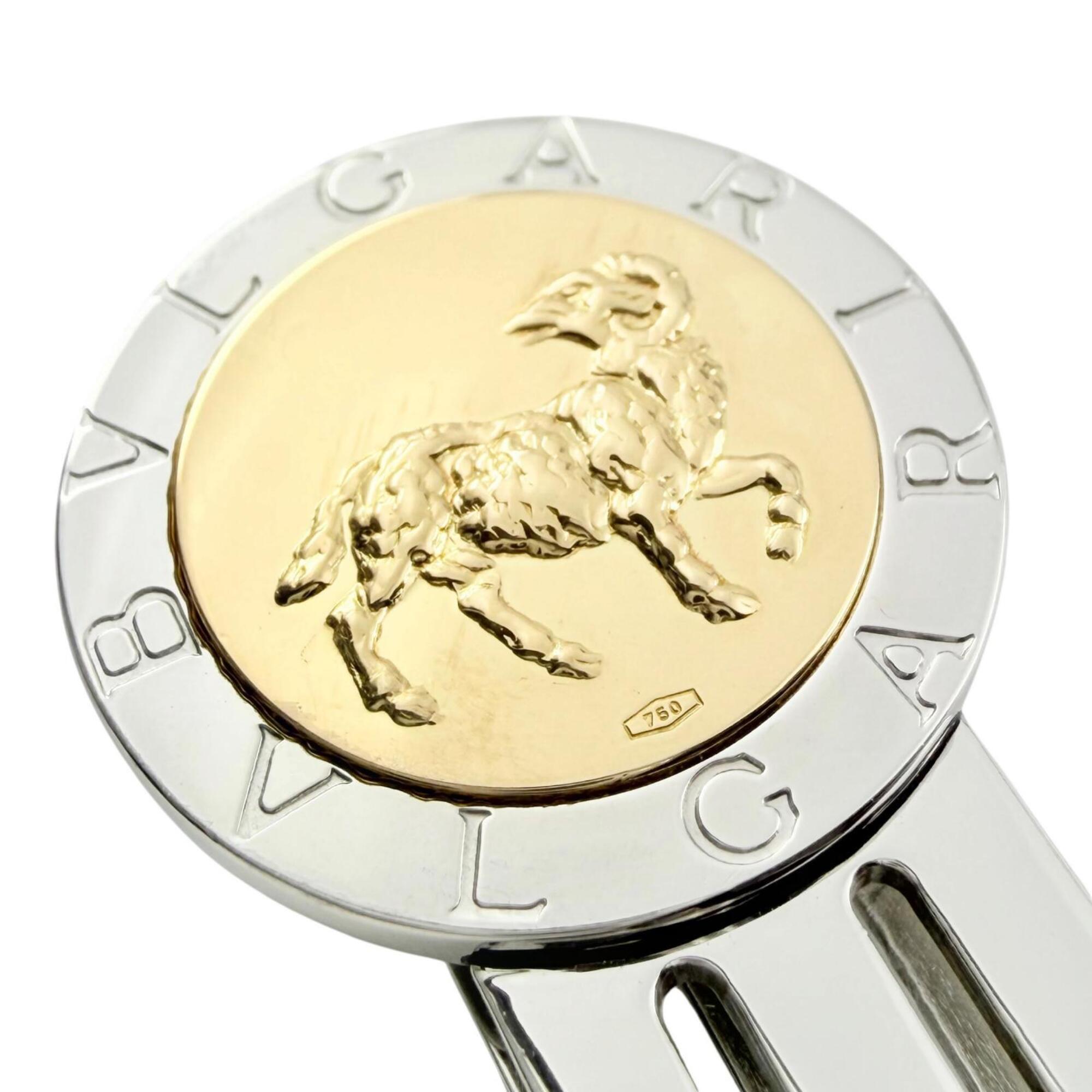 Bvlgari Gold Silver Stainless Steel Money Clip (Pre-Owned)