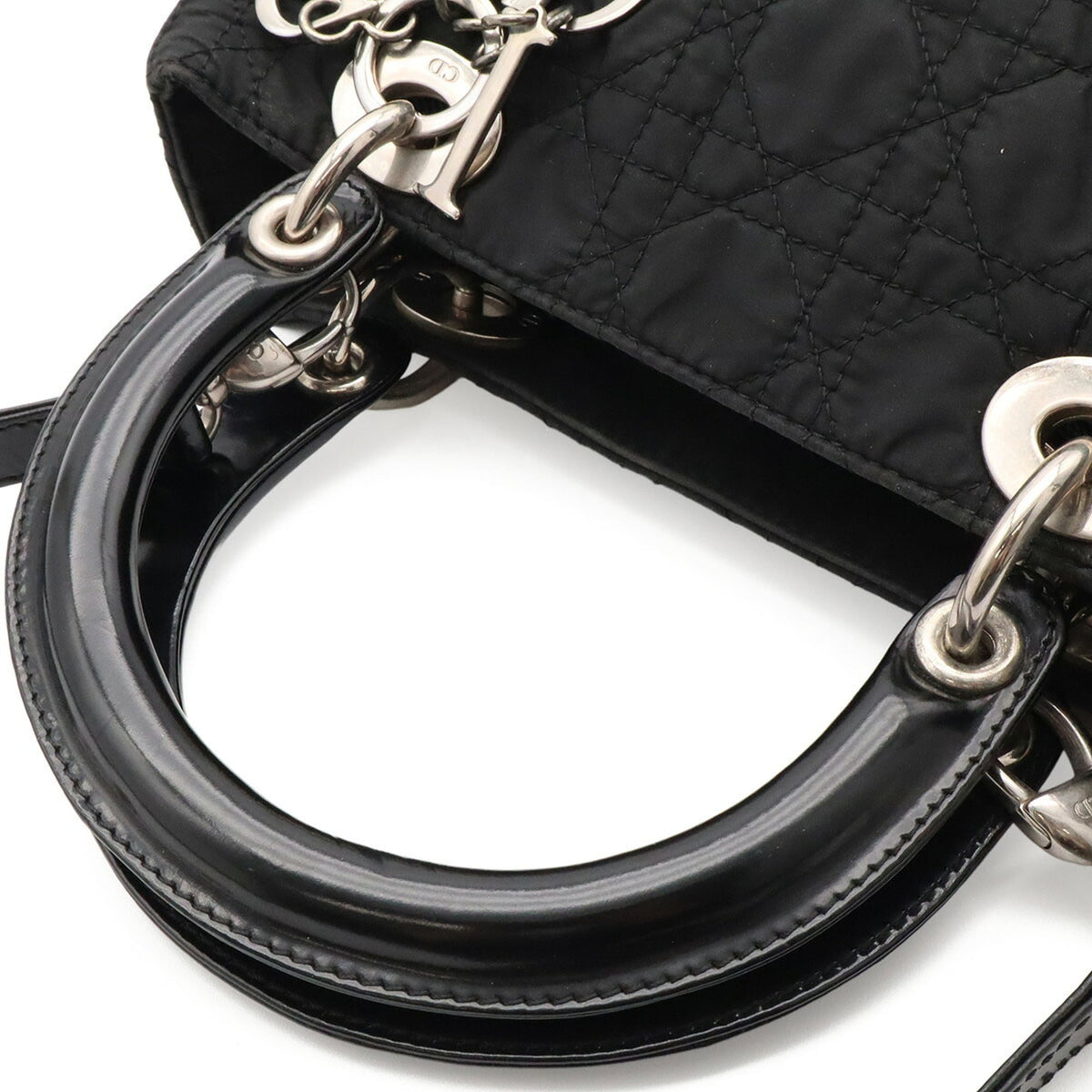 Christian Dior Lady Dior Black Nylon Handbag (Pre-Owned)