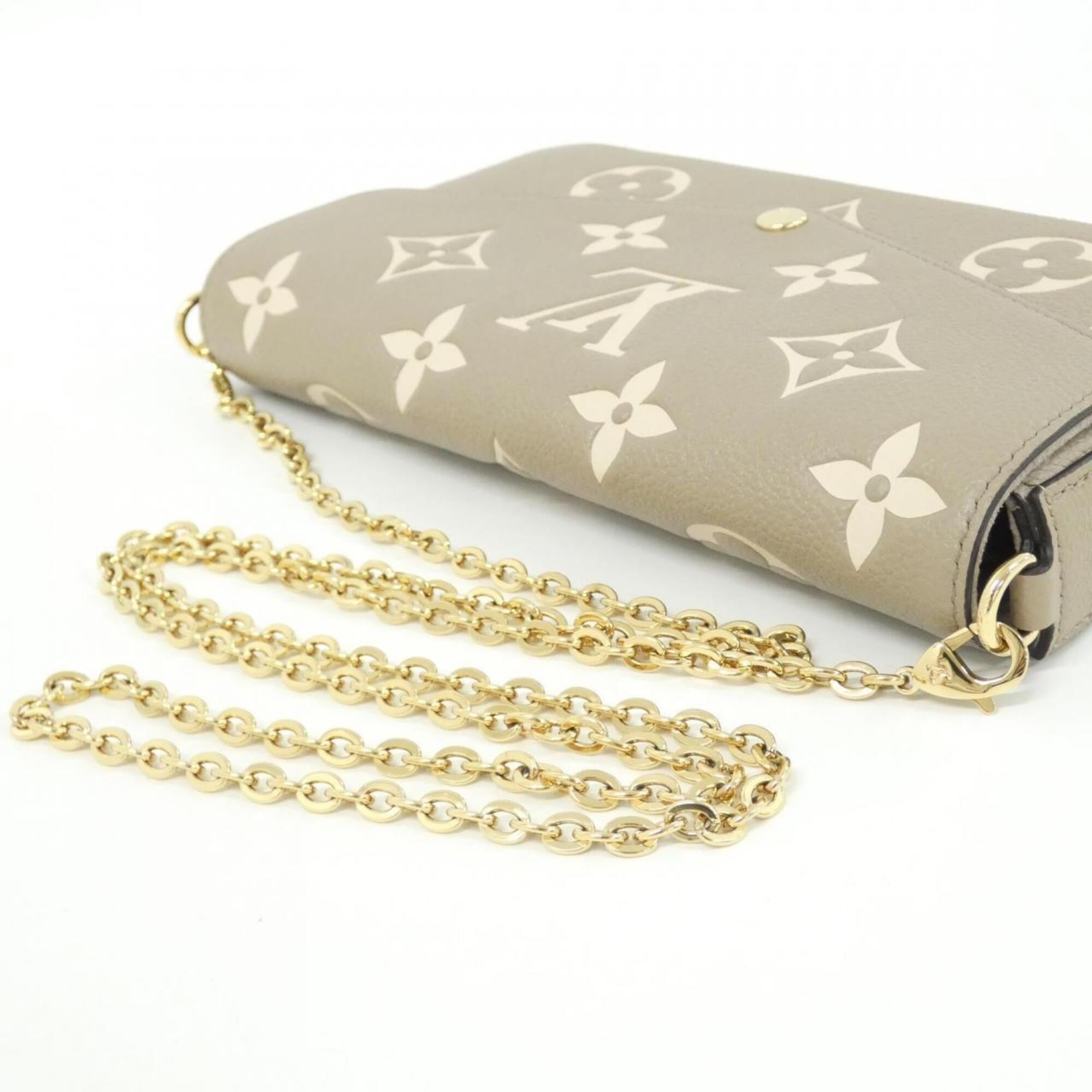 Louis Vuitton Beige Tourterelle Leather Pochette Shoulder Bag (Pre-Owned)