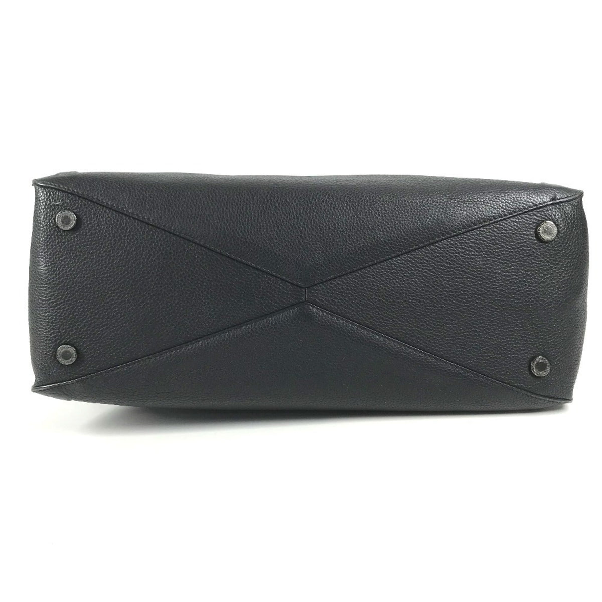 Bvlgari Black Leather Shoulder Bag Tote Bag (Pre-Owned)